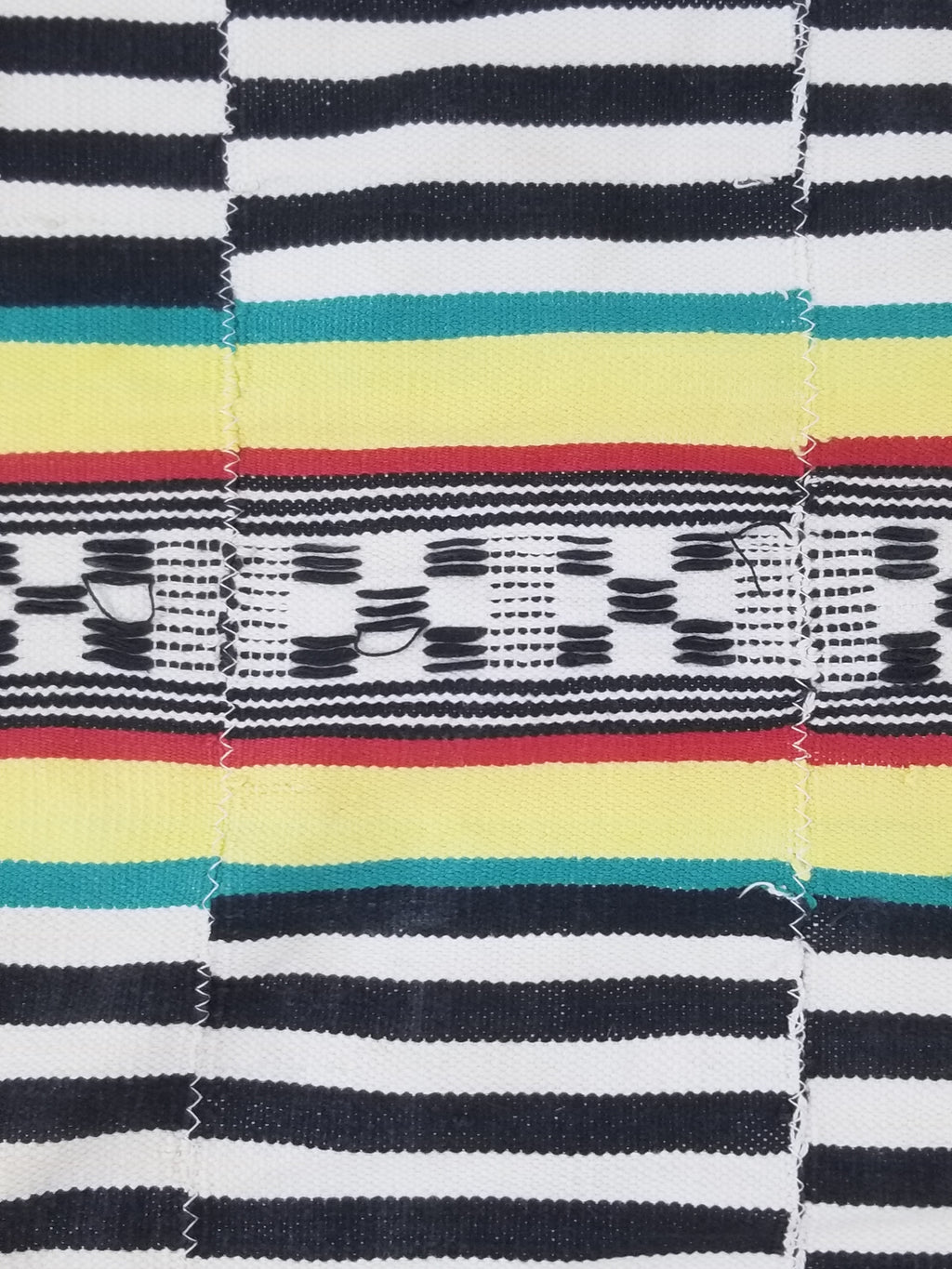 Vintage African Handwoven Ewe Kente Cloth - Ghana Ceremonial Textile 212x130cm