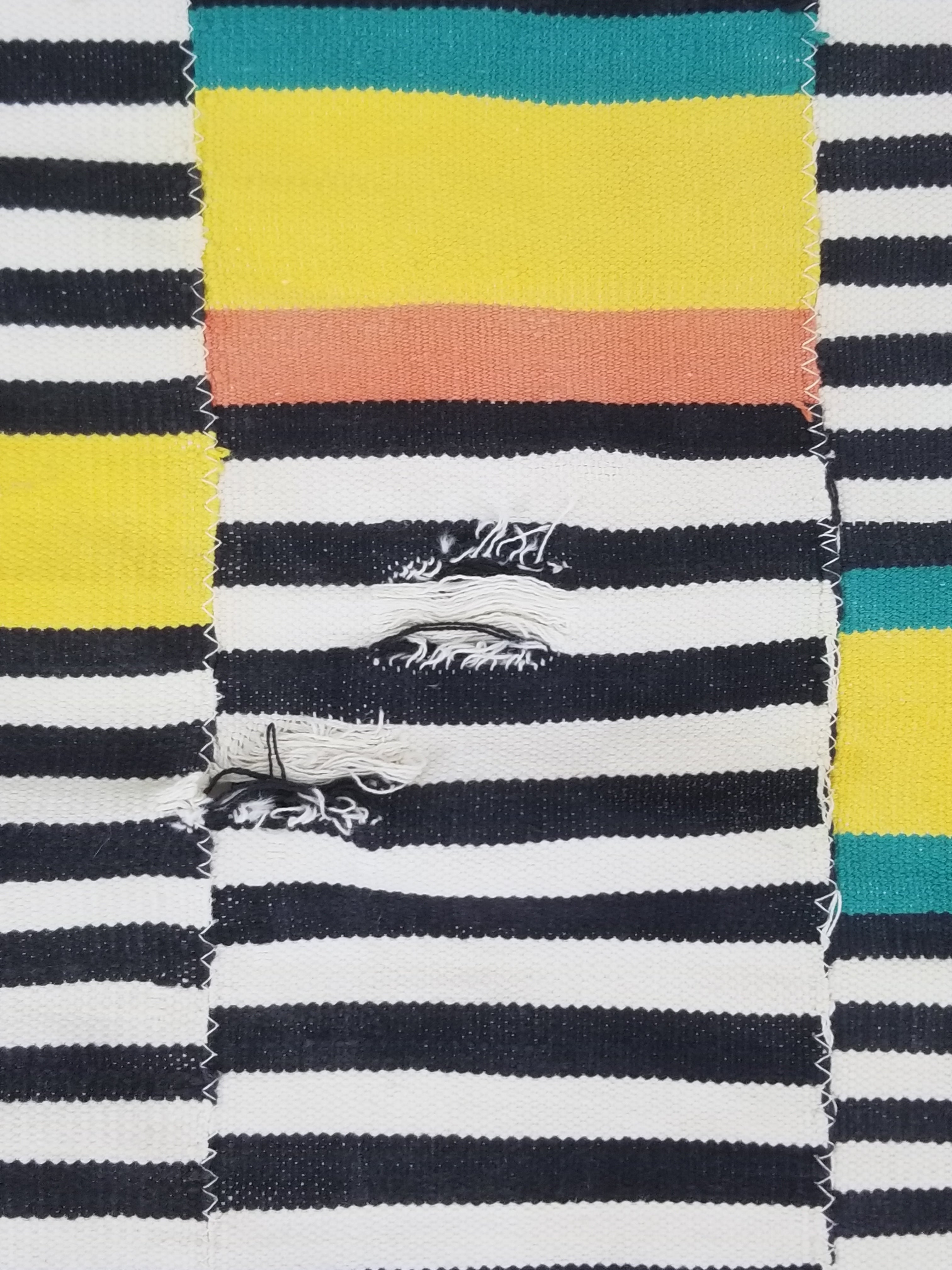 Vintage African Handwoven Ewe Kente Cloth - Ghana Ceremonial Textile 212x130cm