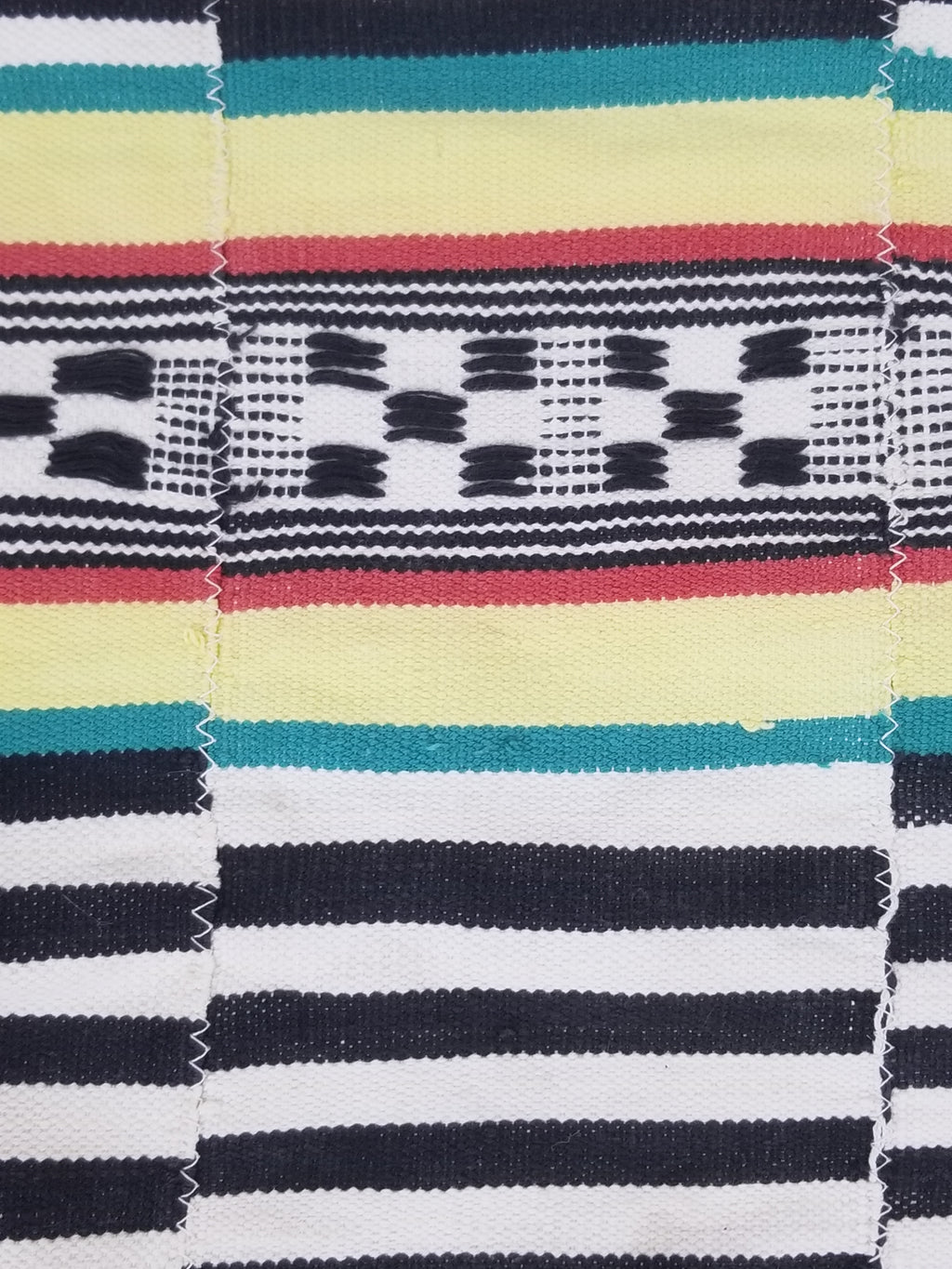 Vintage African Handwoven Ewe Kente Cloth - Ghana Ceremonial Textile 212x130cm