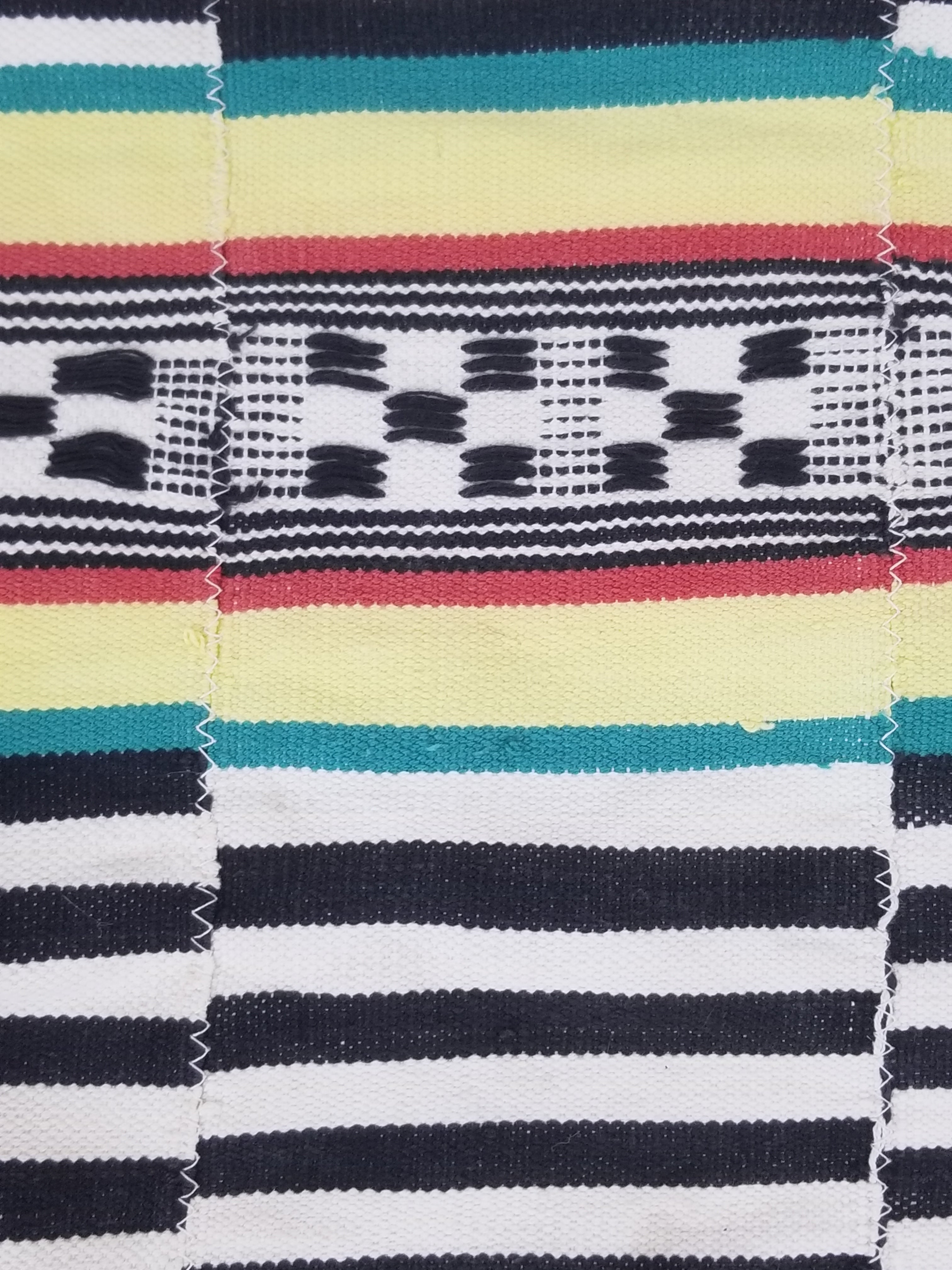 Vintage African Handwoven Ewe Kente Cloth - Ghana Ceremonial Textile 212x130cm