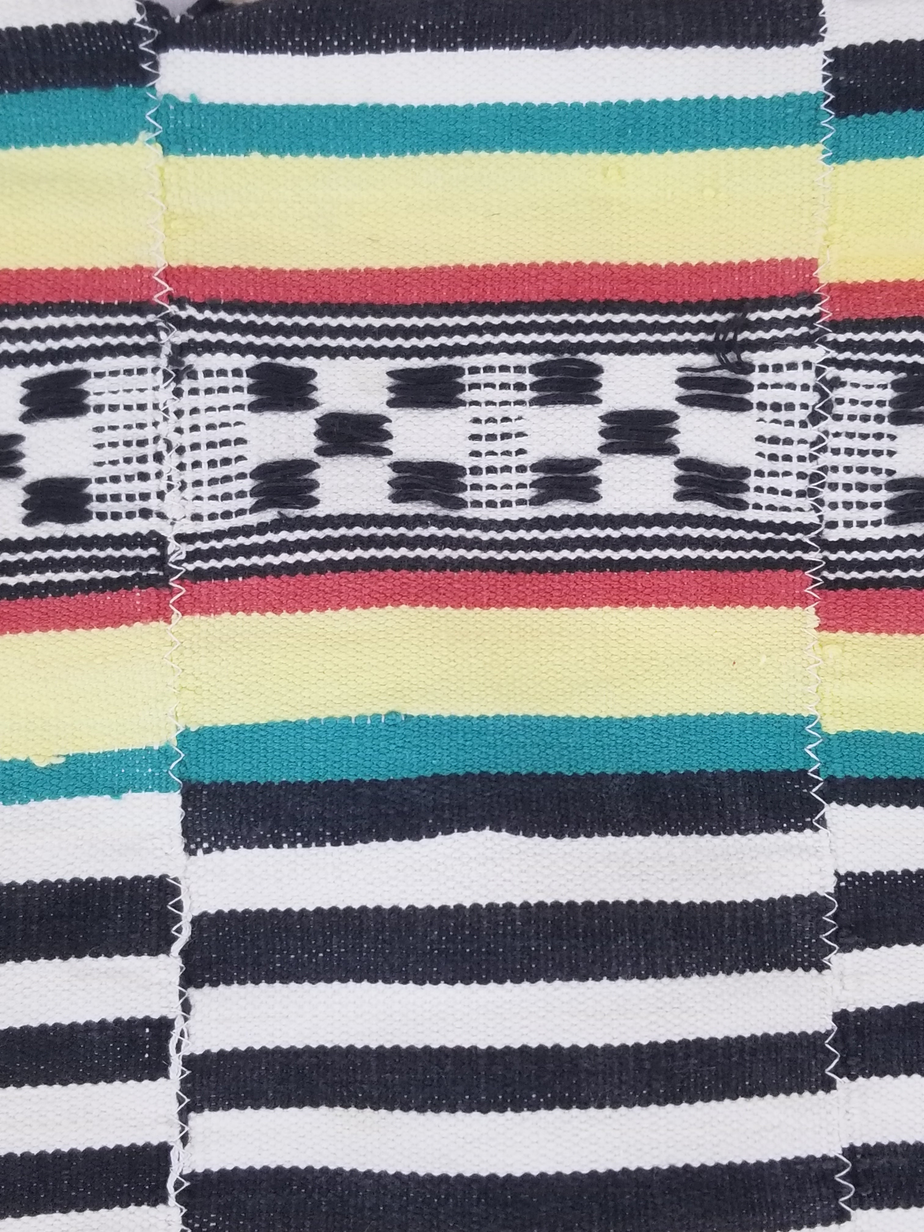 Vintage African Handwoven Ewe Kente Cloth - Ghana Ceremonial Textile 212x130cm