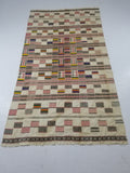 Vintage African Handwoven Ewe Kente Cloth - Ghana Ceremonial Textile 252x138cm