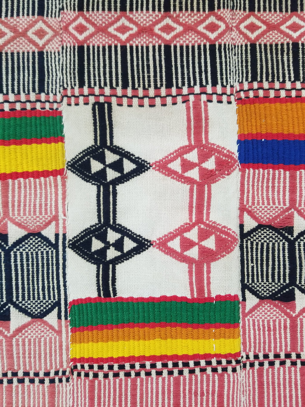 Vintage African Handwoven Ewe Kente Cloth - Ghana Ceremonial Textile 252x138cm