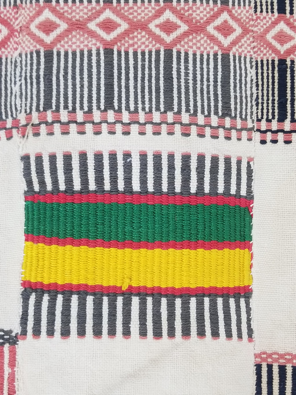 Vintage African Handwoven Ewe Kente Cloth - Ghana Ceremonial Textile 252x138cm
