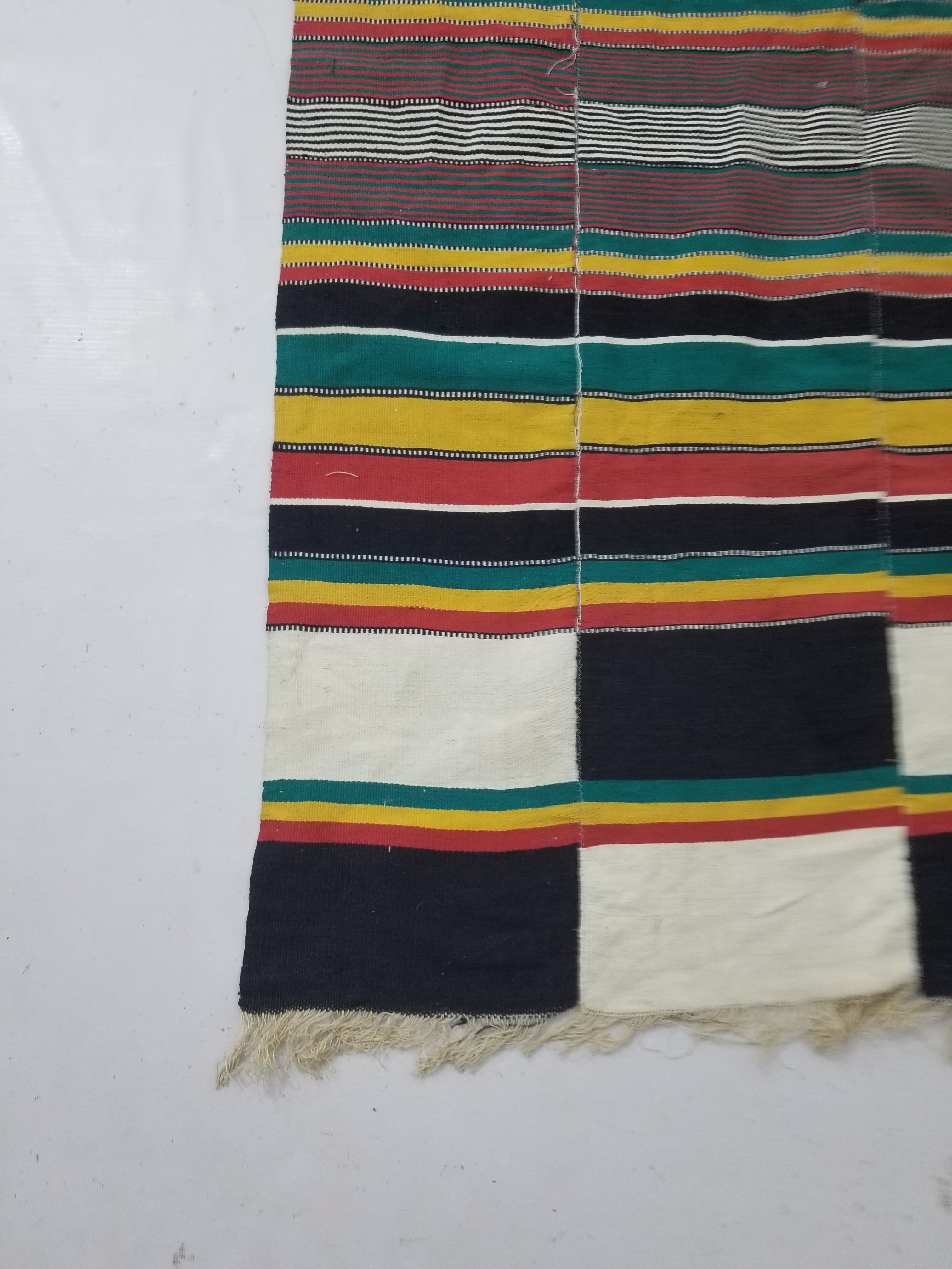 Antique African Fulani Style Handwoven Geometric Textile Throw 270x144cm