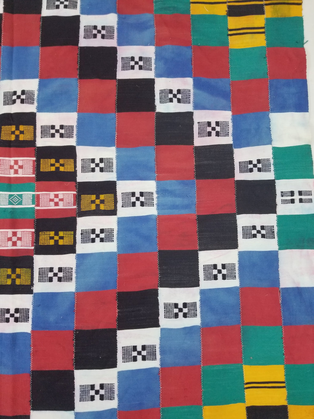 Vintage African Handwoven Ewe Kente Cloth - Ghana Ceremonial Textile 220x125cm