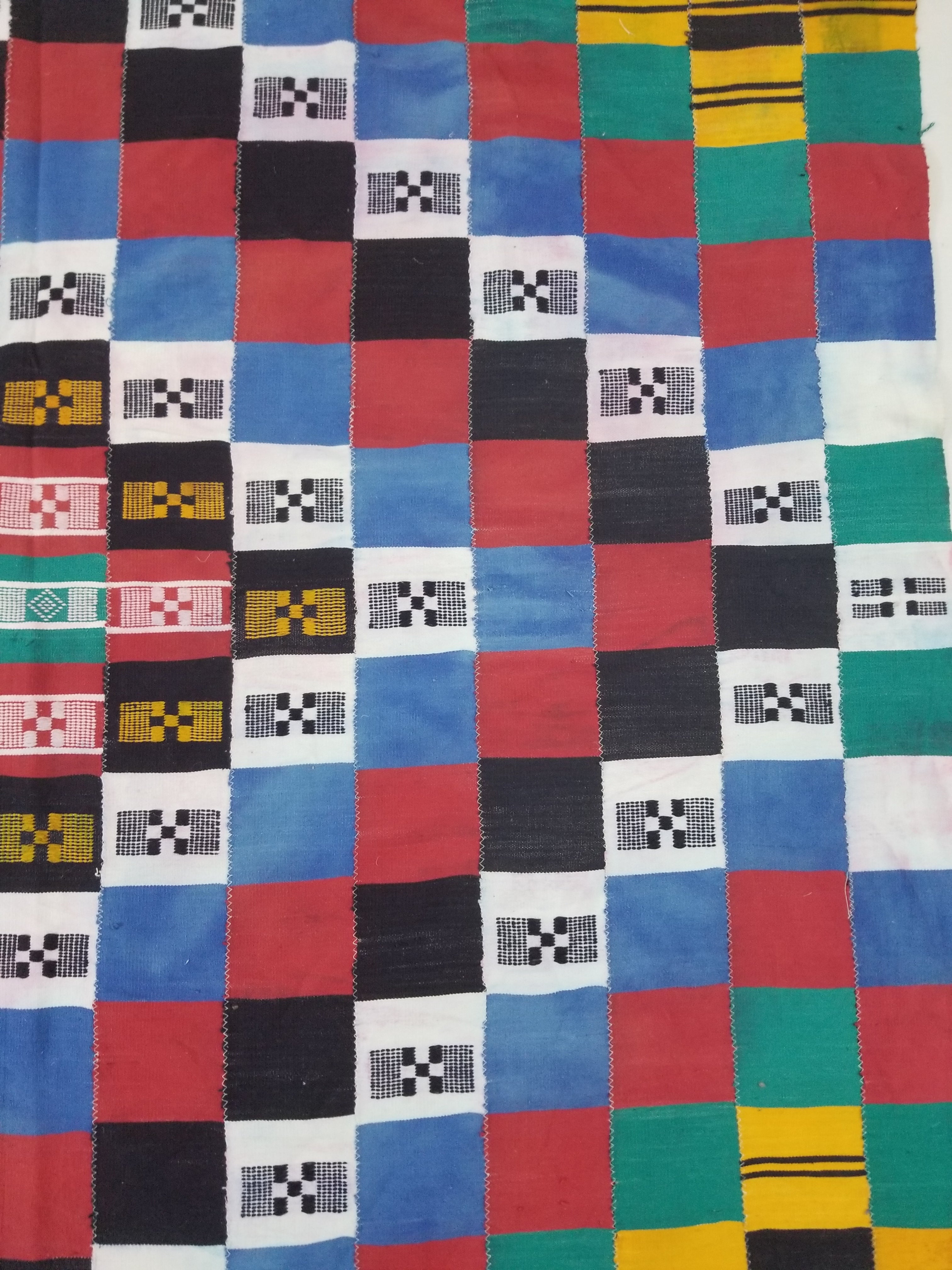 Vintage African Handwoven Ewe Kente Cloth - Ghana Ceremonial Textile 220x125cm