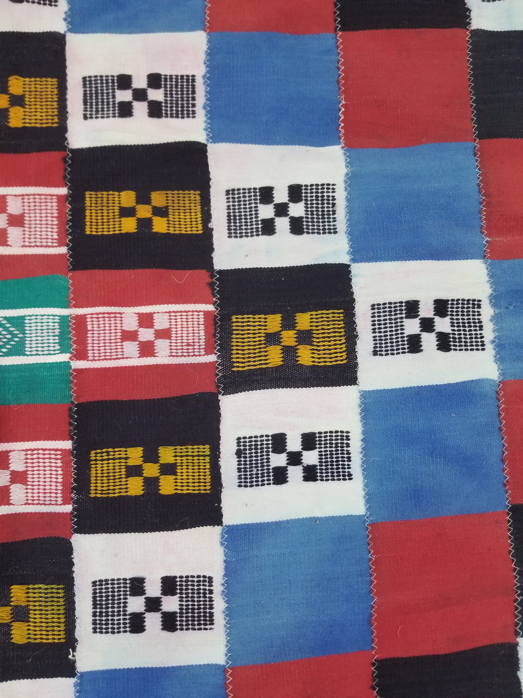 Vintage African Handwoven Ewe Kente Cloth - Ghana Ceremonial Textile 220x125cm