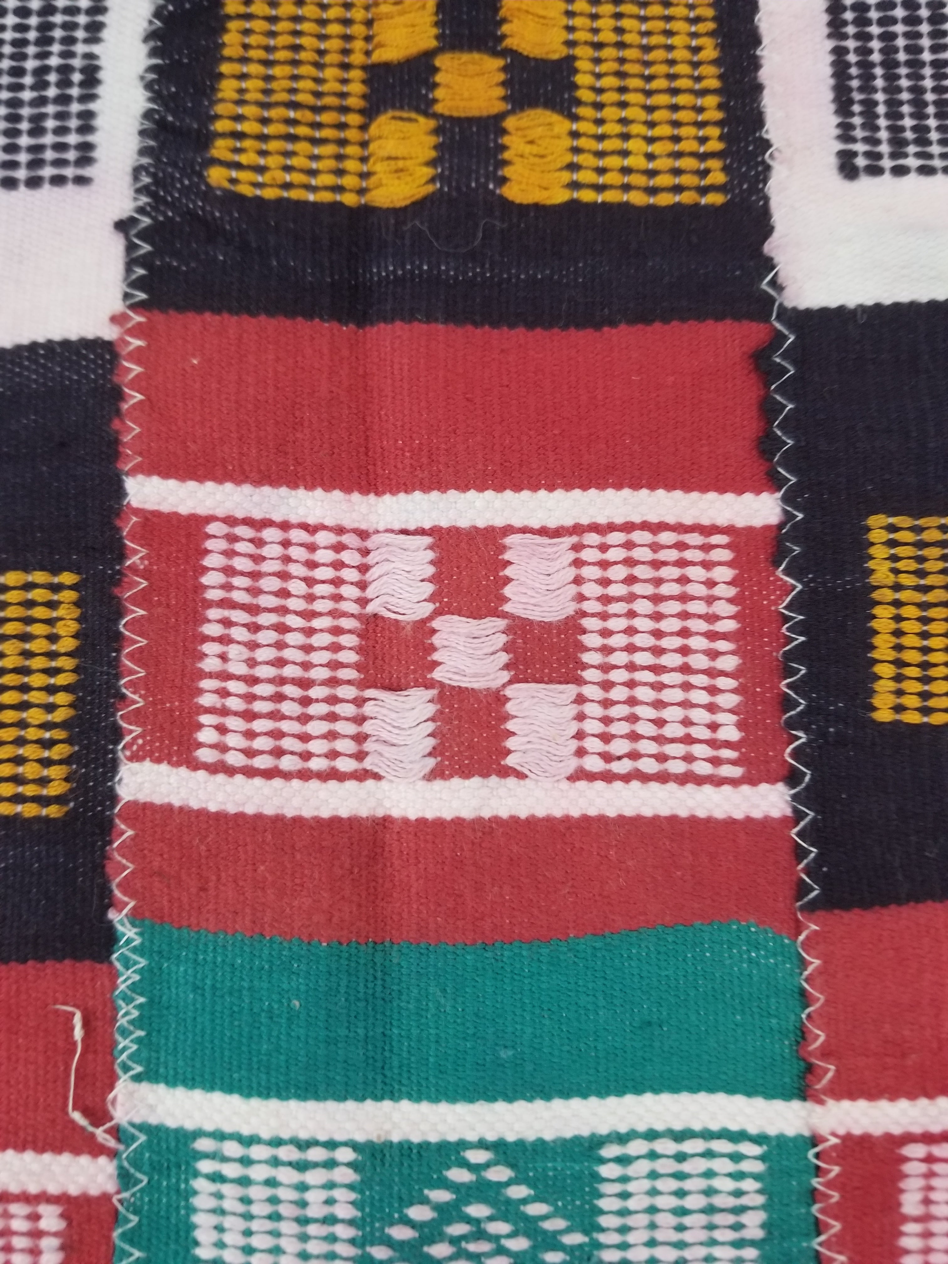 Vintage African Handwoven Ewe Kente Cloth - Ghana Ceremonial Textile 220x125cm