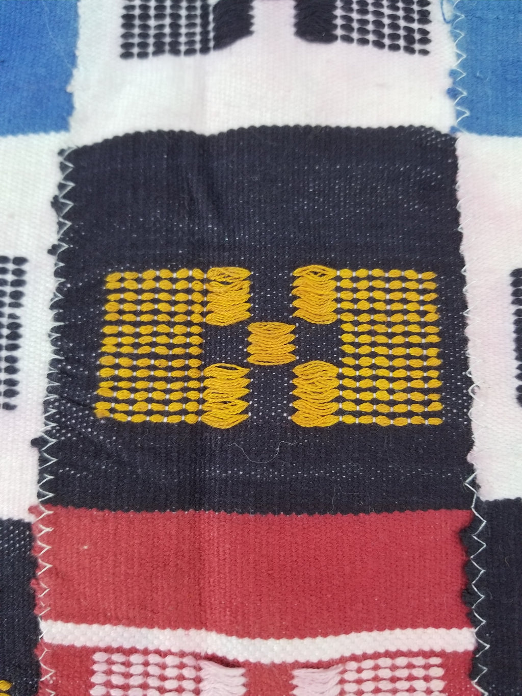 Vintage African Handwoven Ewe Kente Cloth - Ghana Ceremonial Textile 220x125cm