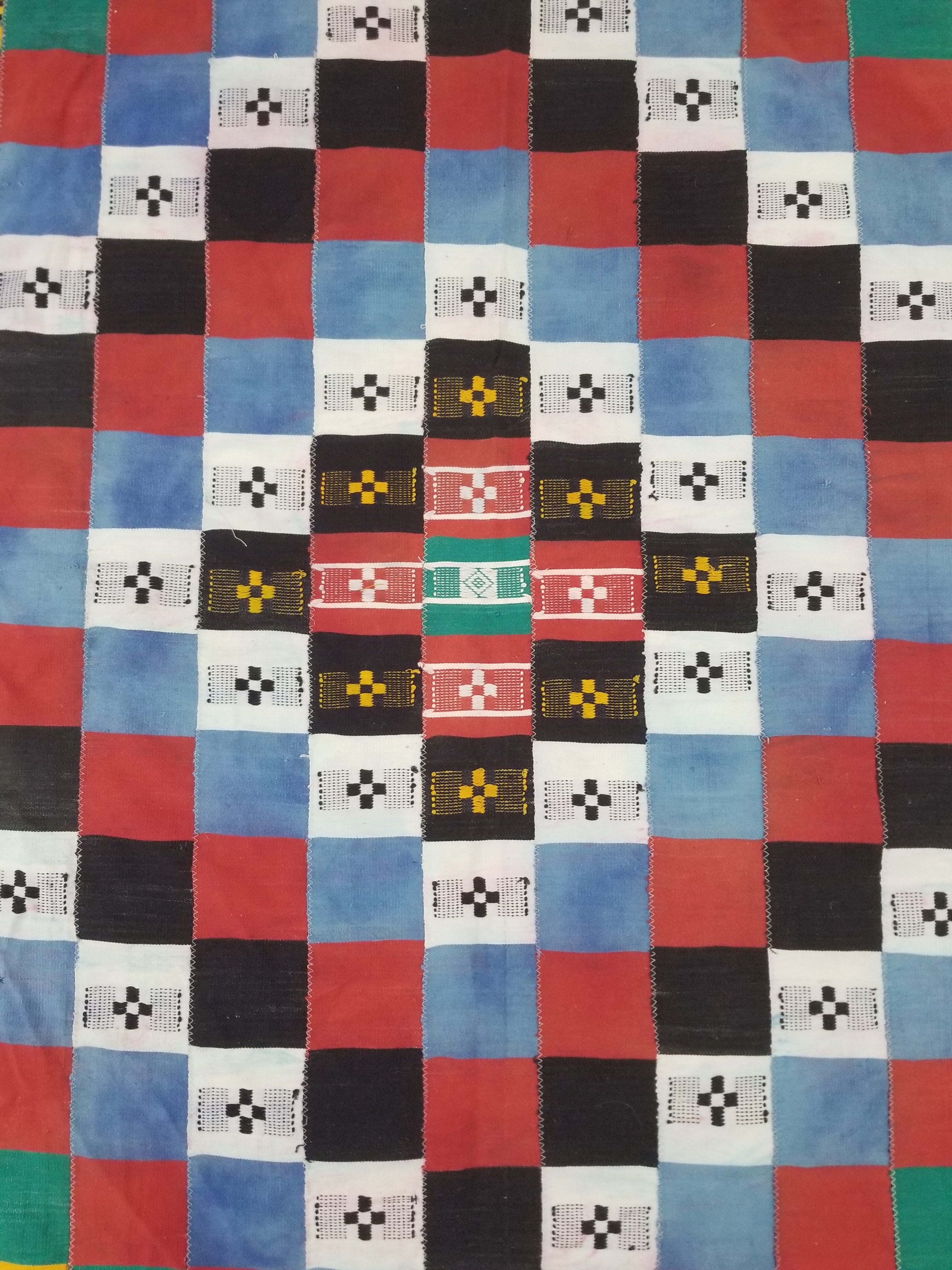 Vintage African Handwoven Ewe Kente Cloth - Ghana Ceremonial Textile 220x125cm