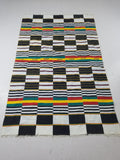 Vintage African Handwoven Kente Cloth - Ghana Textile 216x137cm