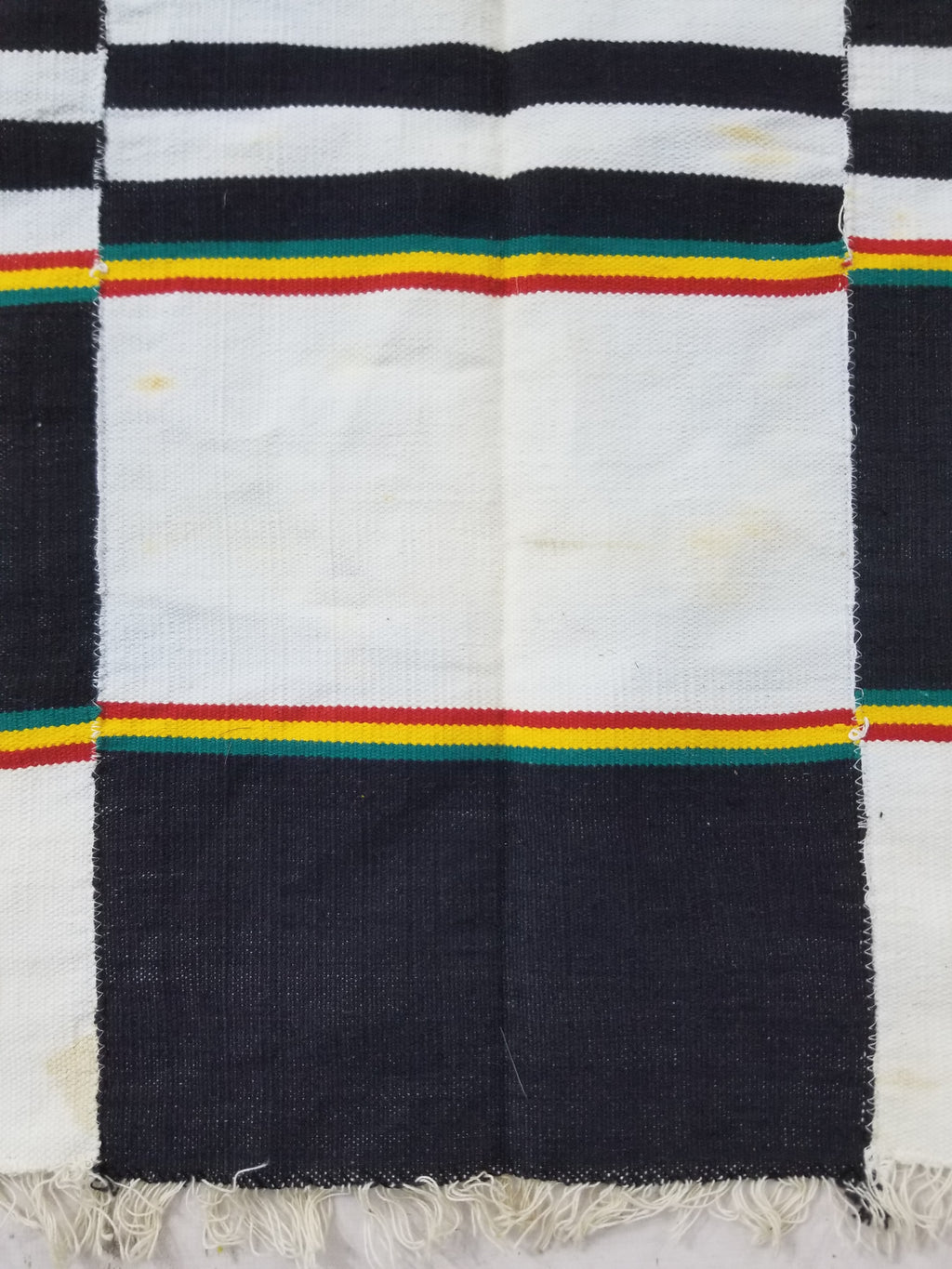 Vintage African Handwoven Kente Cloth - Ghana Textile 216x137cm
