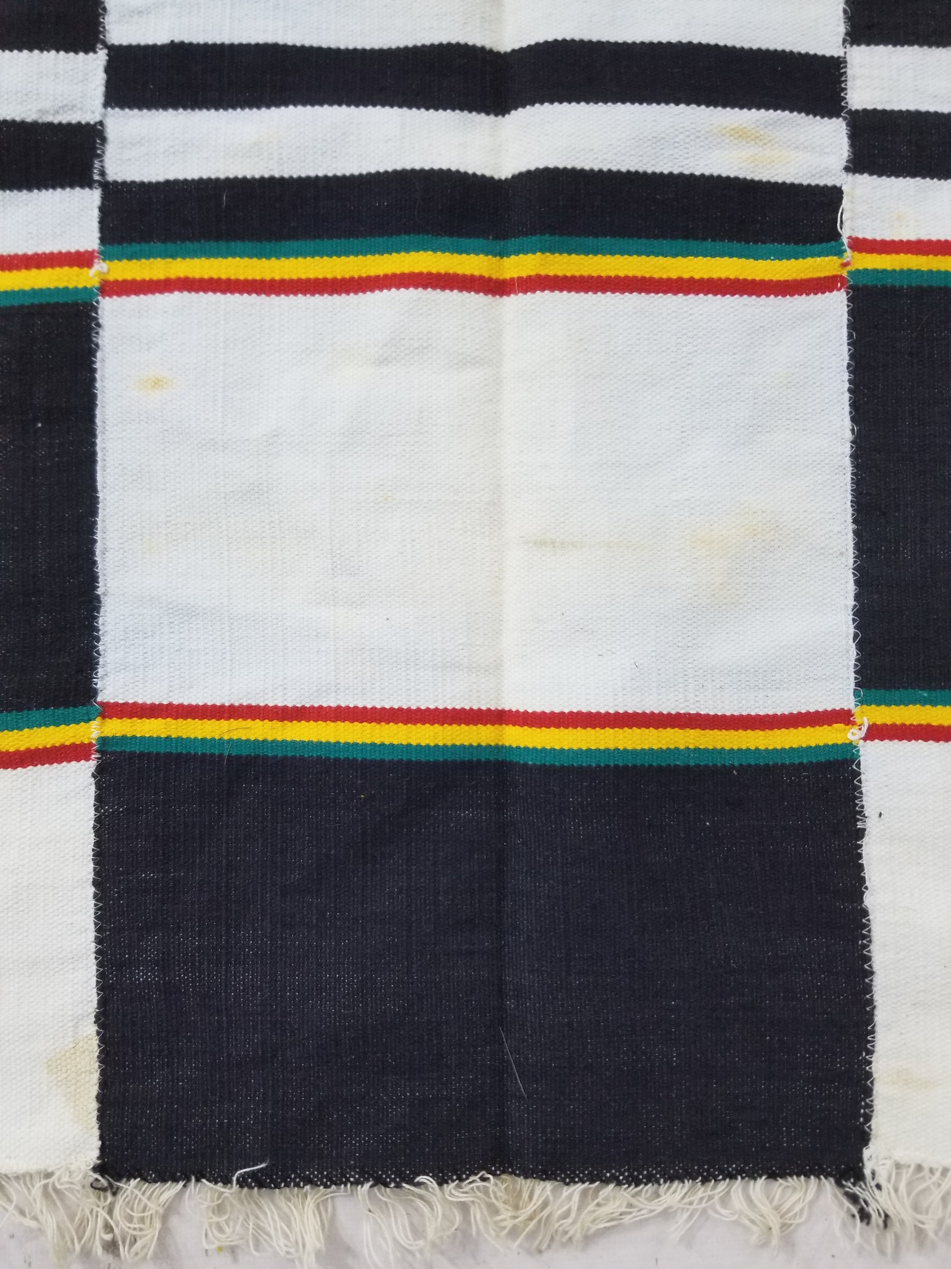 Vintage African Handwoven Kente Cloth - Ghana Textile 216x137cm