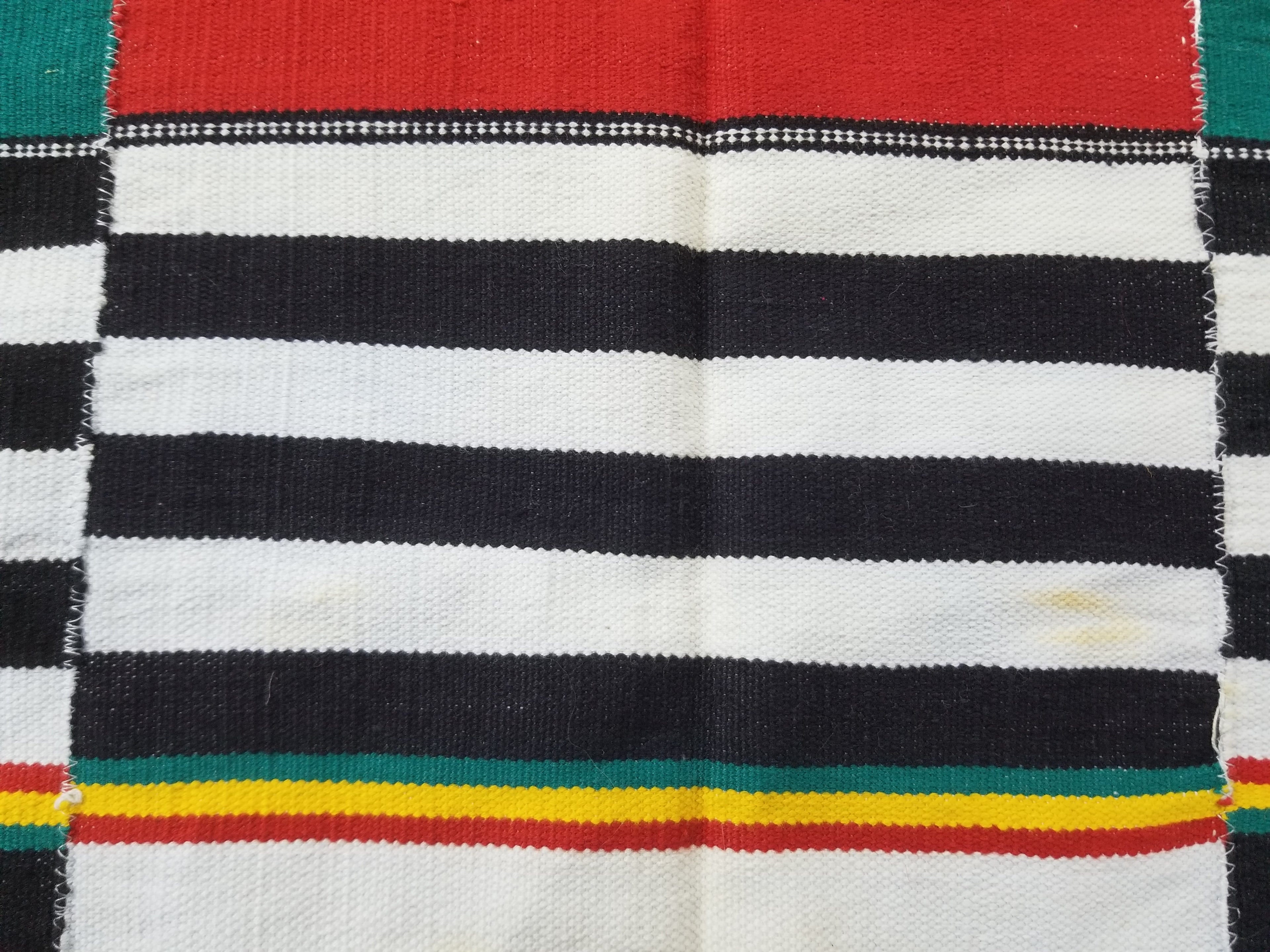 Vintage African Handwoven Kente Cloth - Ghana Textile 216x137cm