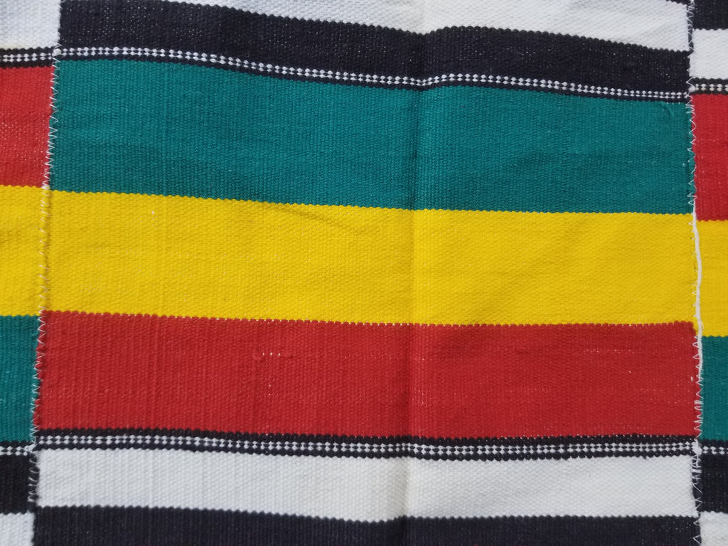 Vintage African Handwoven Kente Cloth - Ghana Textile 216x137cm
