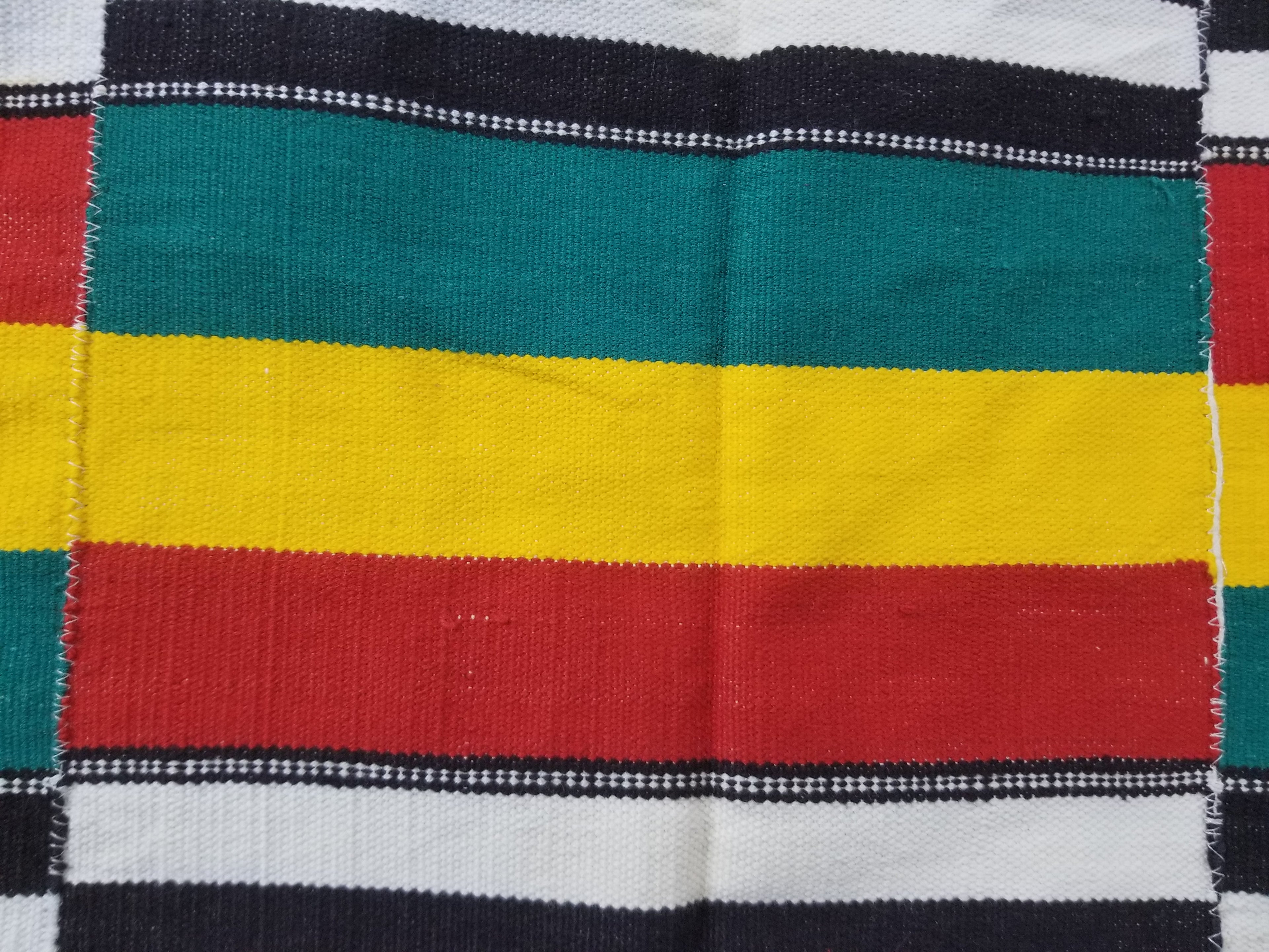 Vintage African Handwoven Kente Cloth - Ghana Textile 216x137cm