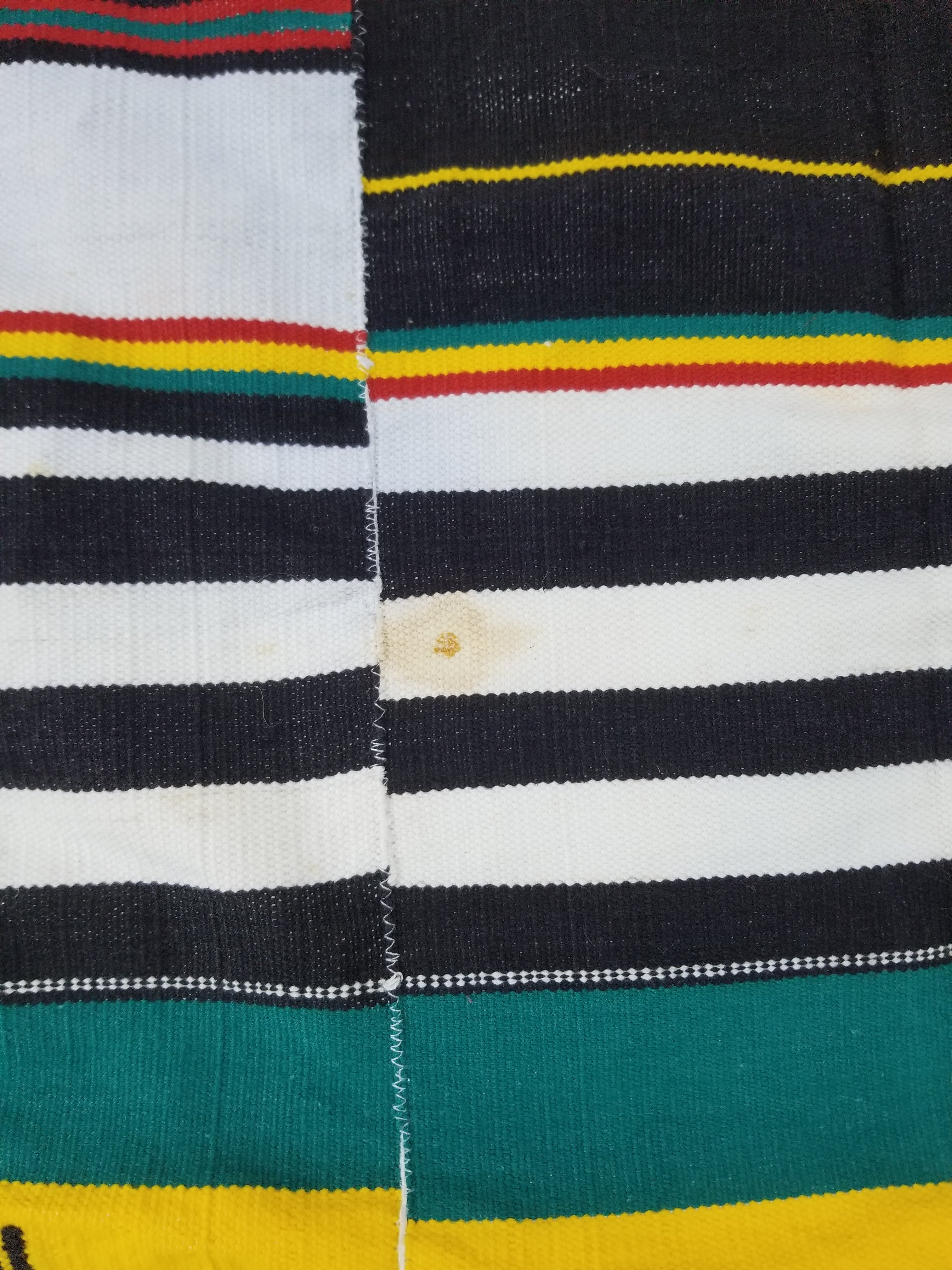 Vintage African Handwoven Kente Cloth - Ghana Textile 216x137cm