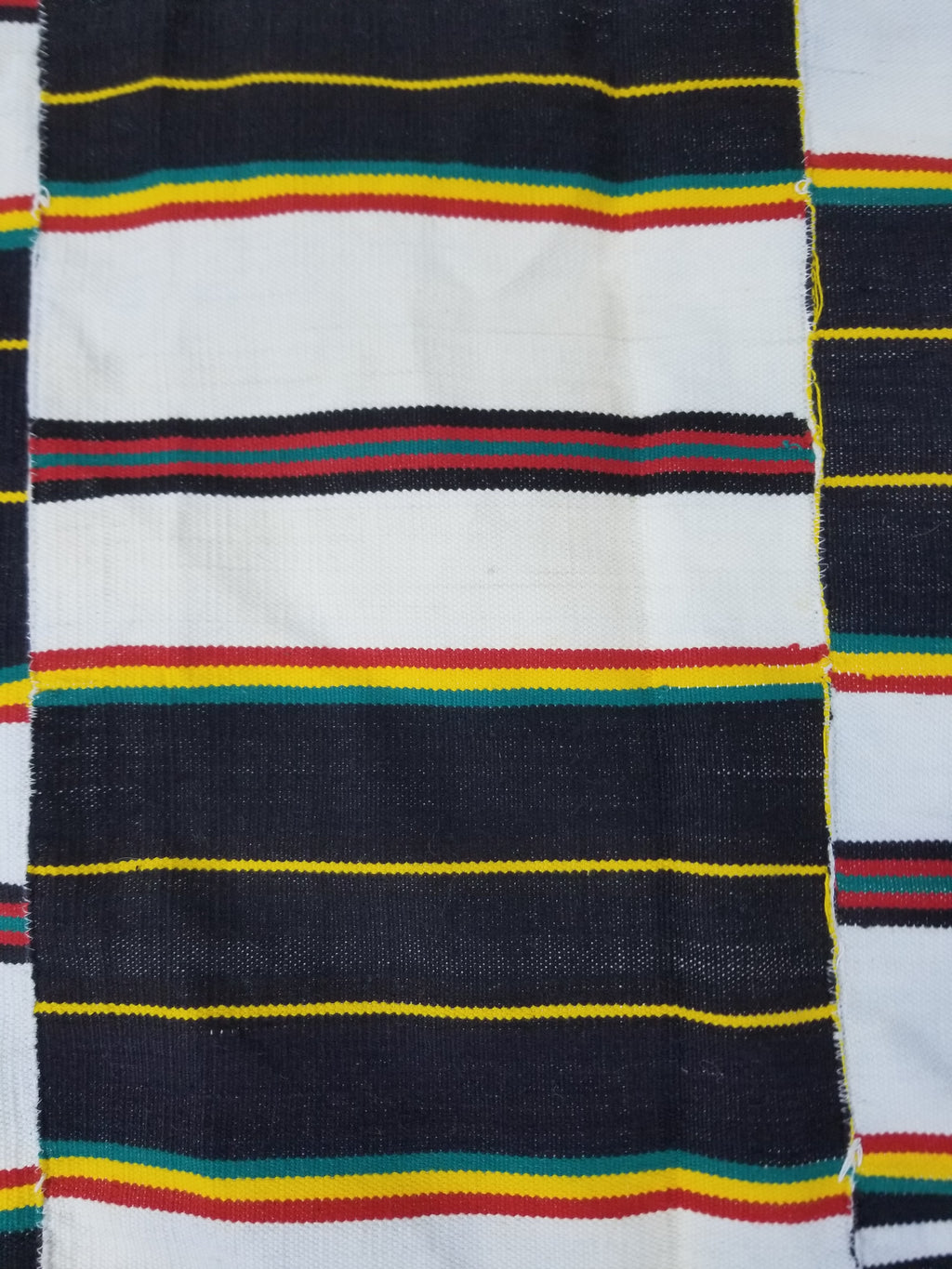 Vintage African Handwoven Kente Cloth - Ghana Textile 216x137cm