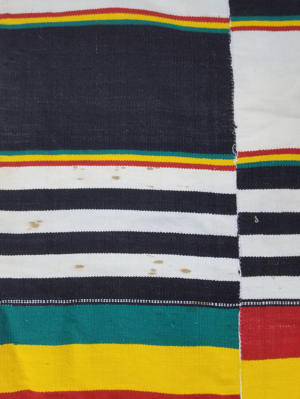 Vintage African Handwoven Kente Cloth - Ghana Textile 216x137cm