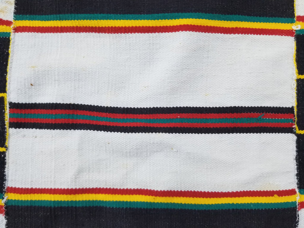 Vintage African Handwoven Kente Cloth - Ghana Textile 216x137cm