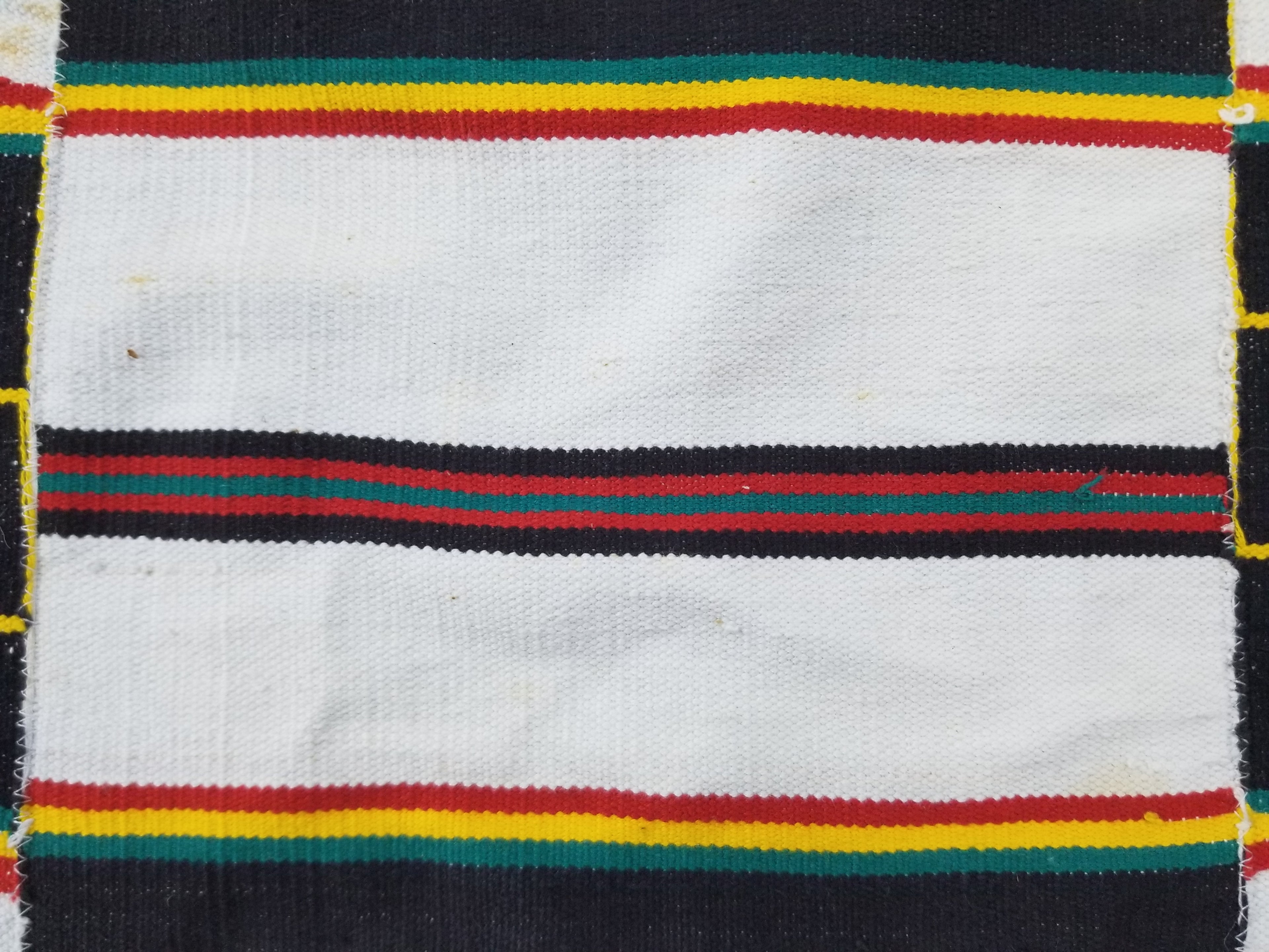 Vintage African Handwoven Kente Cloth - Ghana Textile 216x137cm