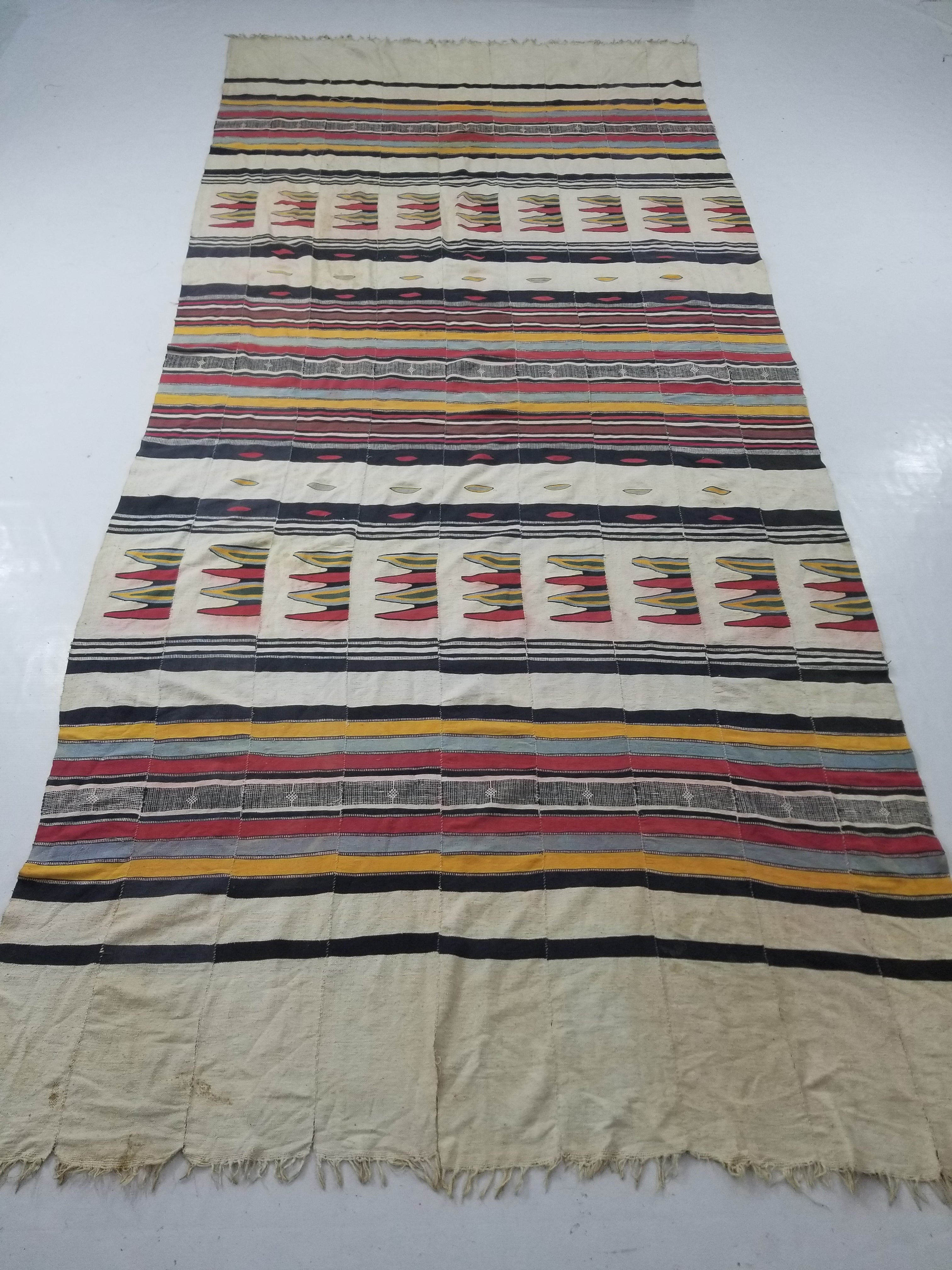 Vintage African Nigerian Handwoven Textile/Blanket Throw 330x146cm