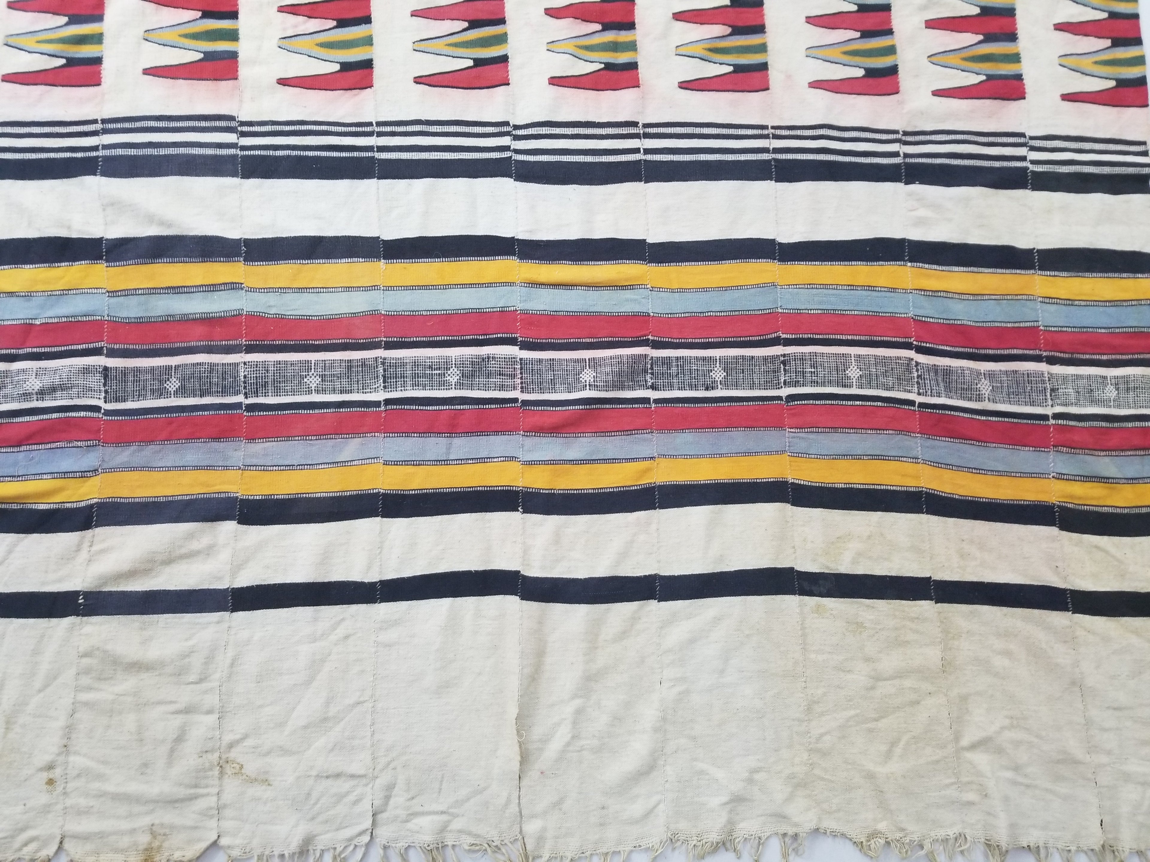 Vintage African Nigerian Handwoven Textile/Blanket Throw 330x146cm