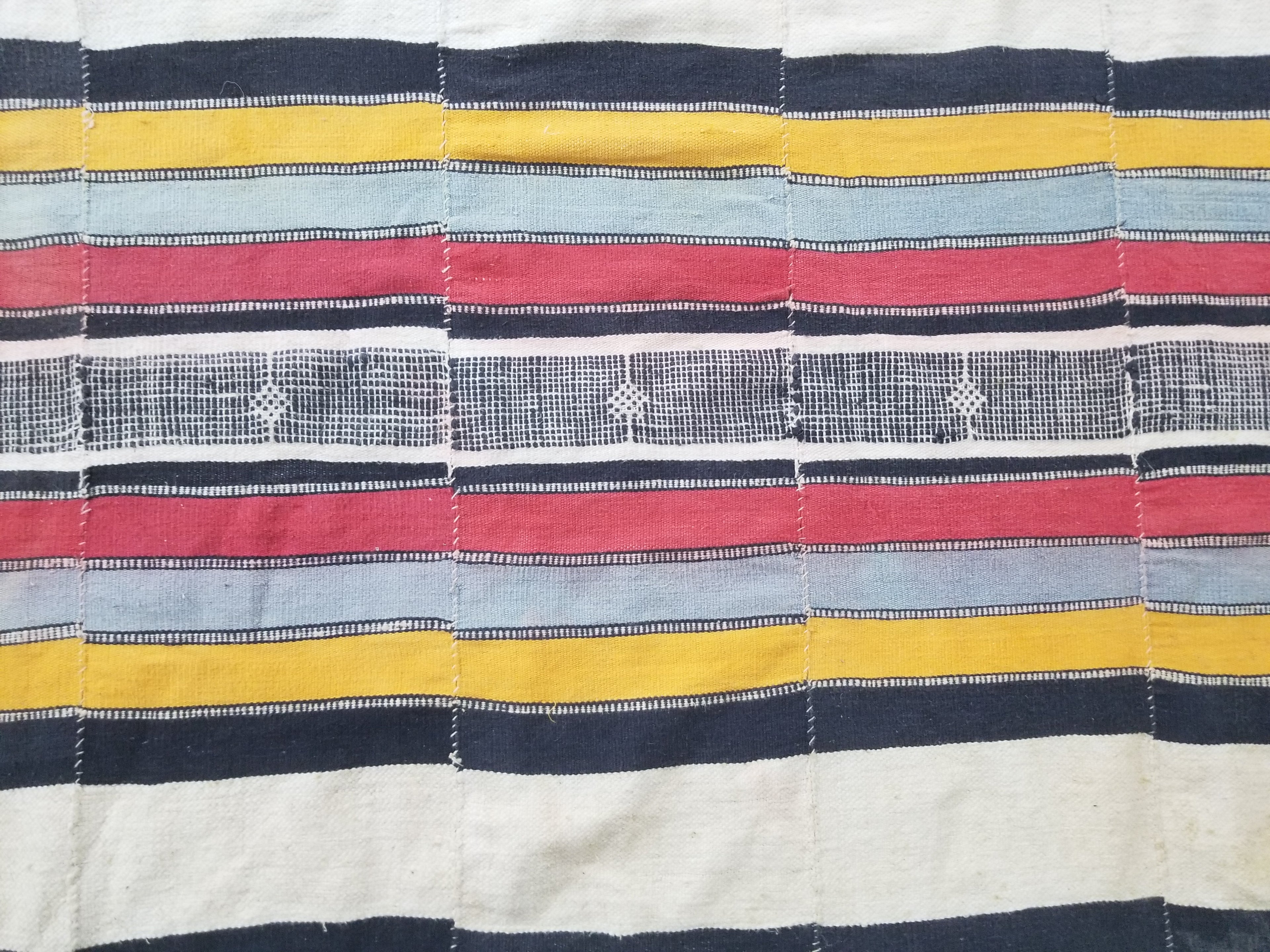 Vintage African Nigerian Handwoven Textile/Blanket Throw 330x146cm
