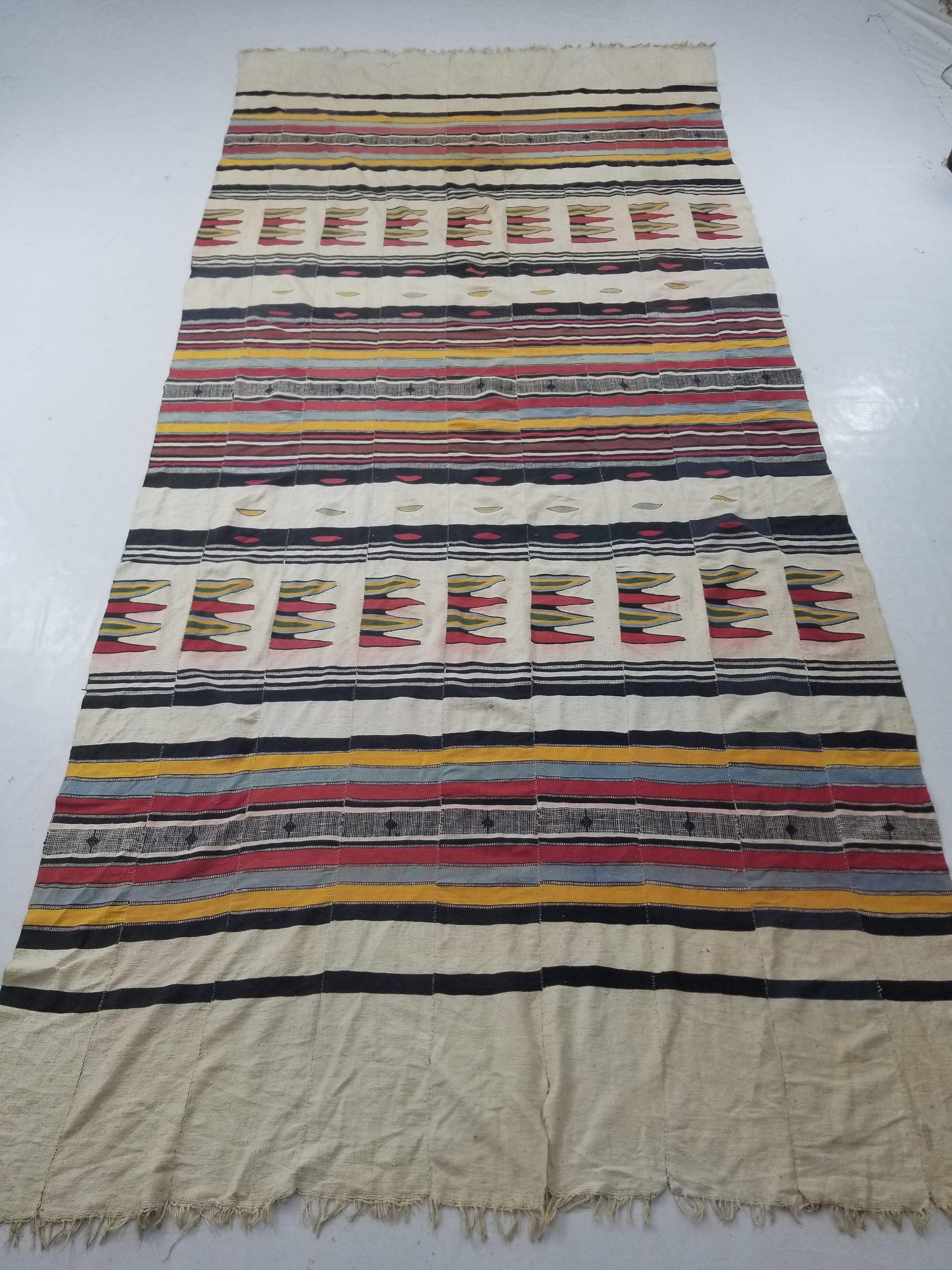 Vintage African Nigerian Handwoven Textile/Blanket Throw 330x146cm