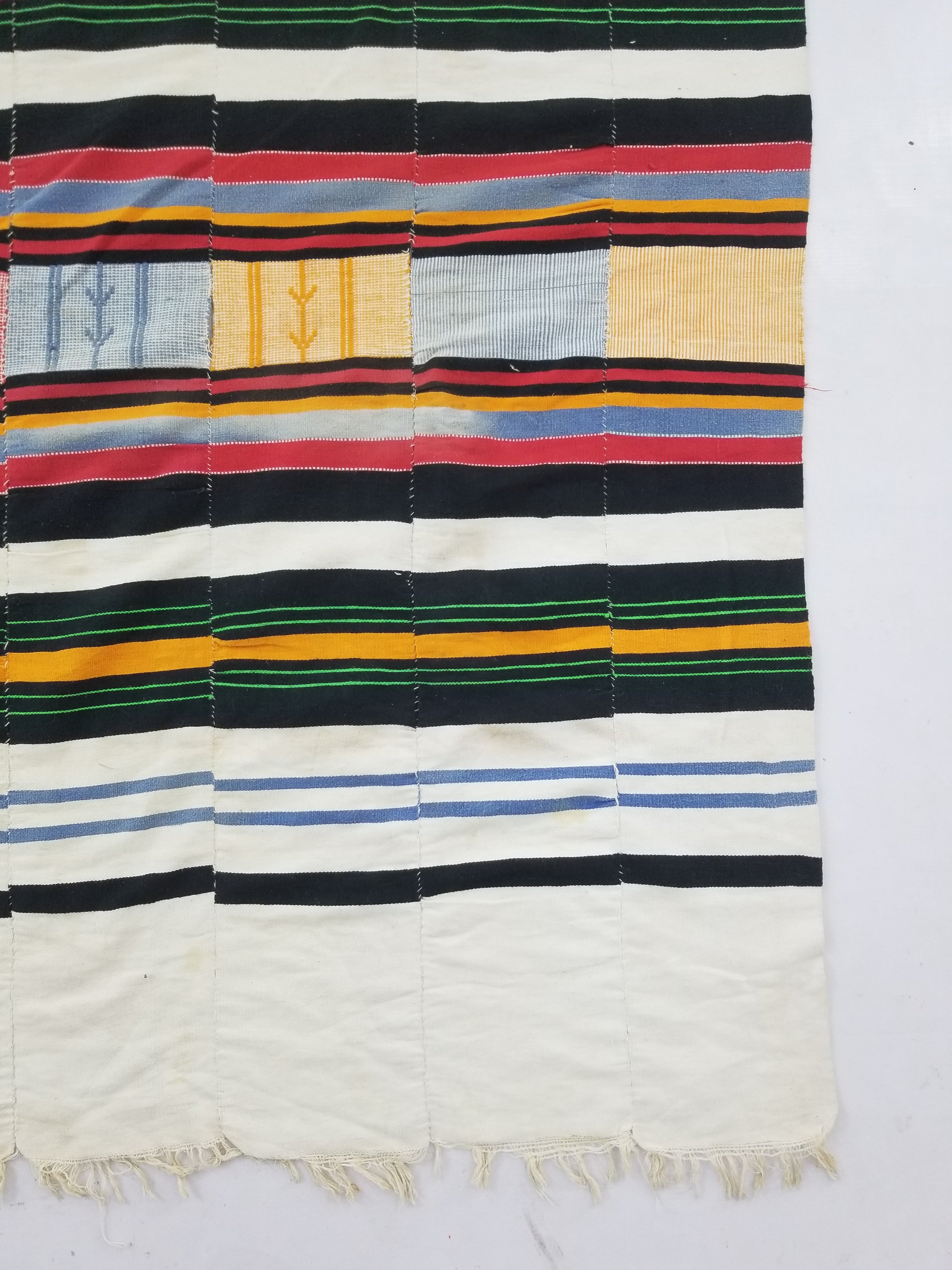 Vintage African Handwoven Fulani Wedding Blanket / Tent Cloth 280x163cm