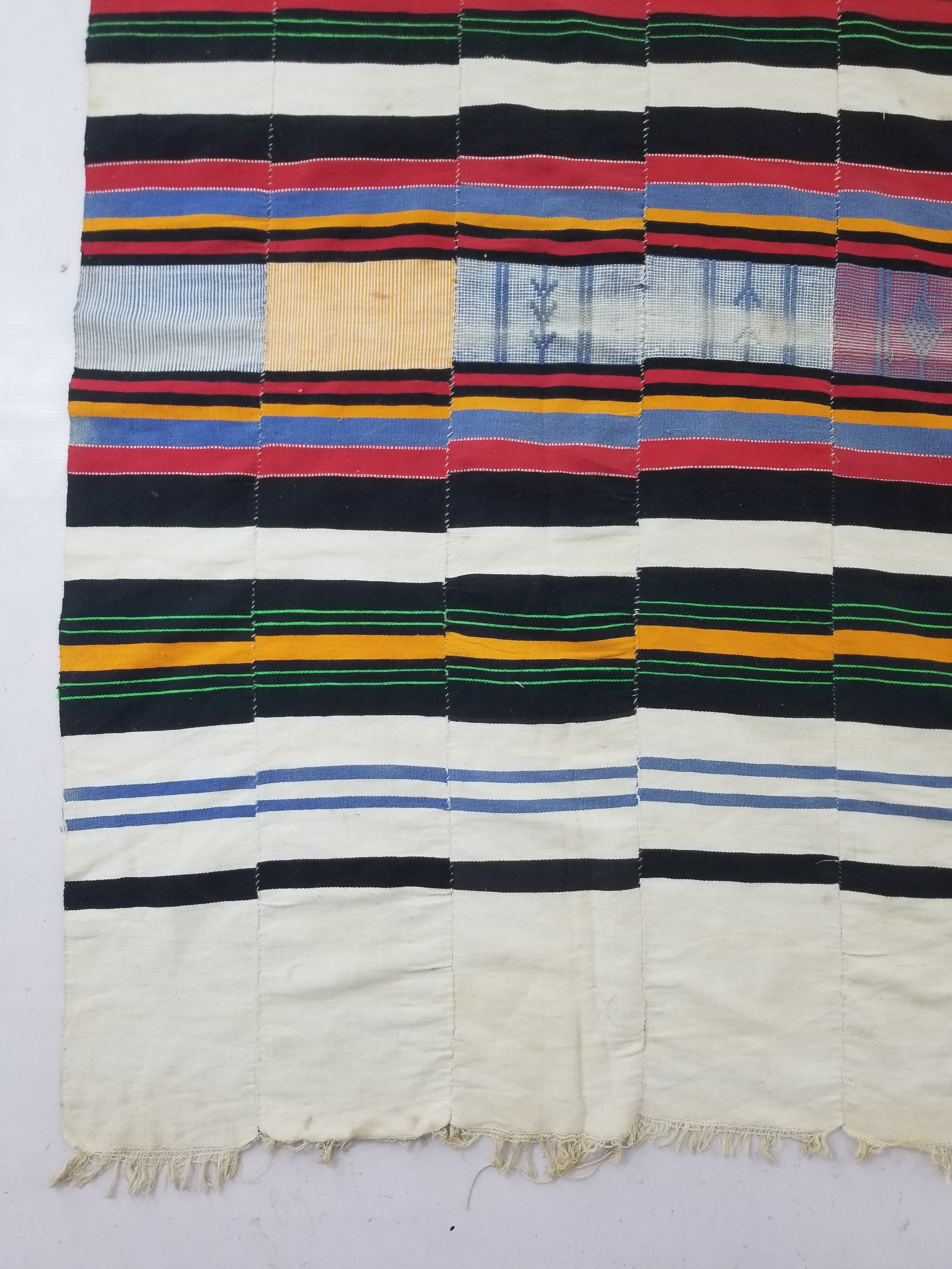 Vintage African Handwoven Fulani Wedding Blanket / Tent Cloth 280x163cm