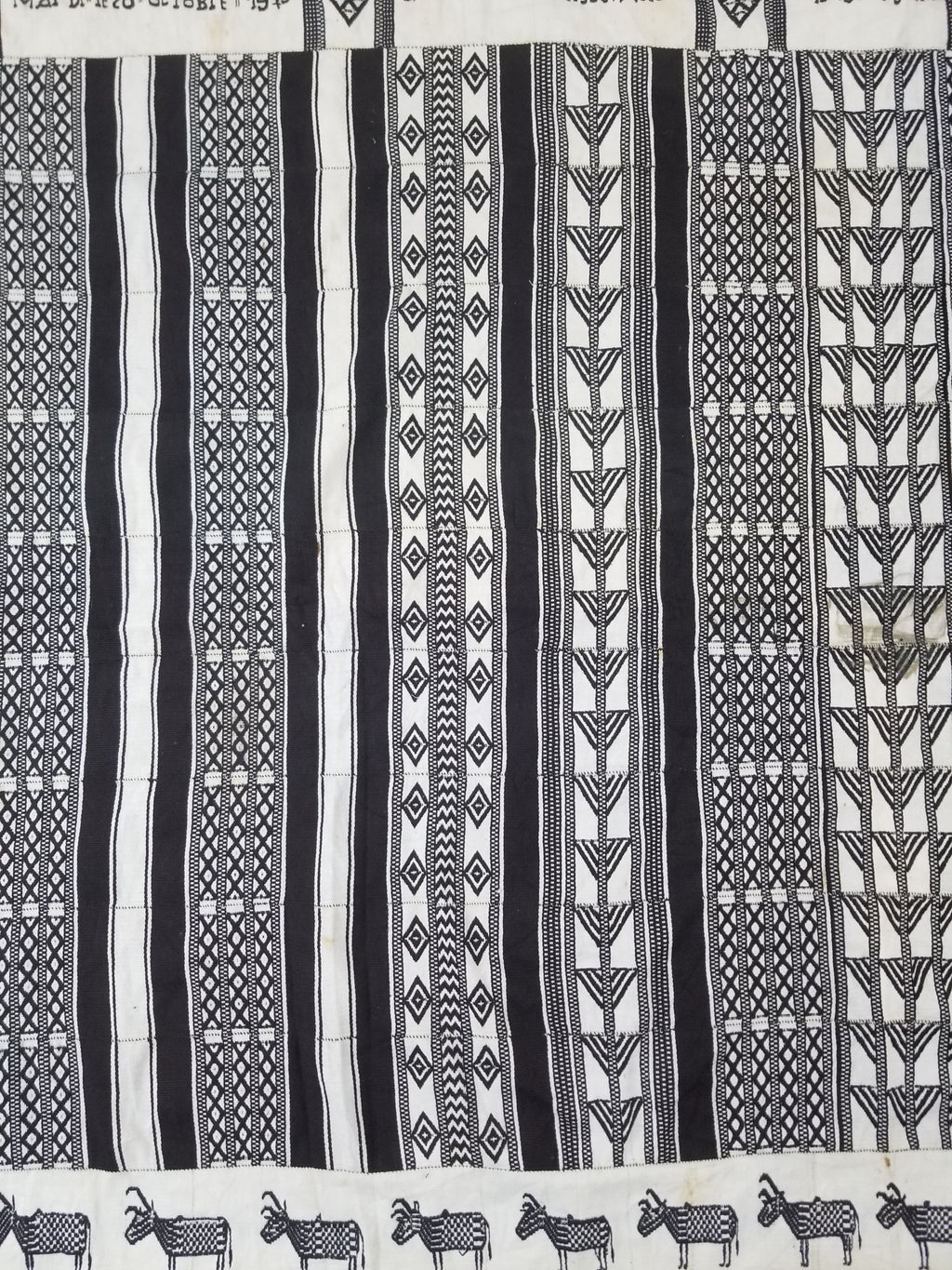 Vintage African Handwoven Mali Blanket Throw 206x130cm