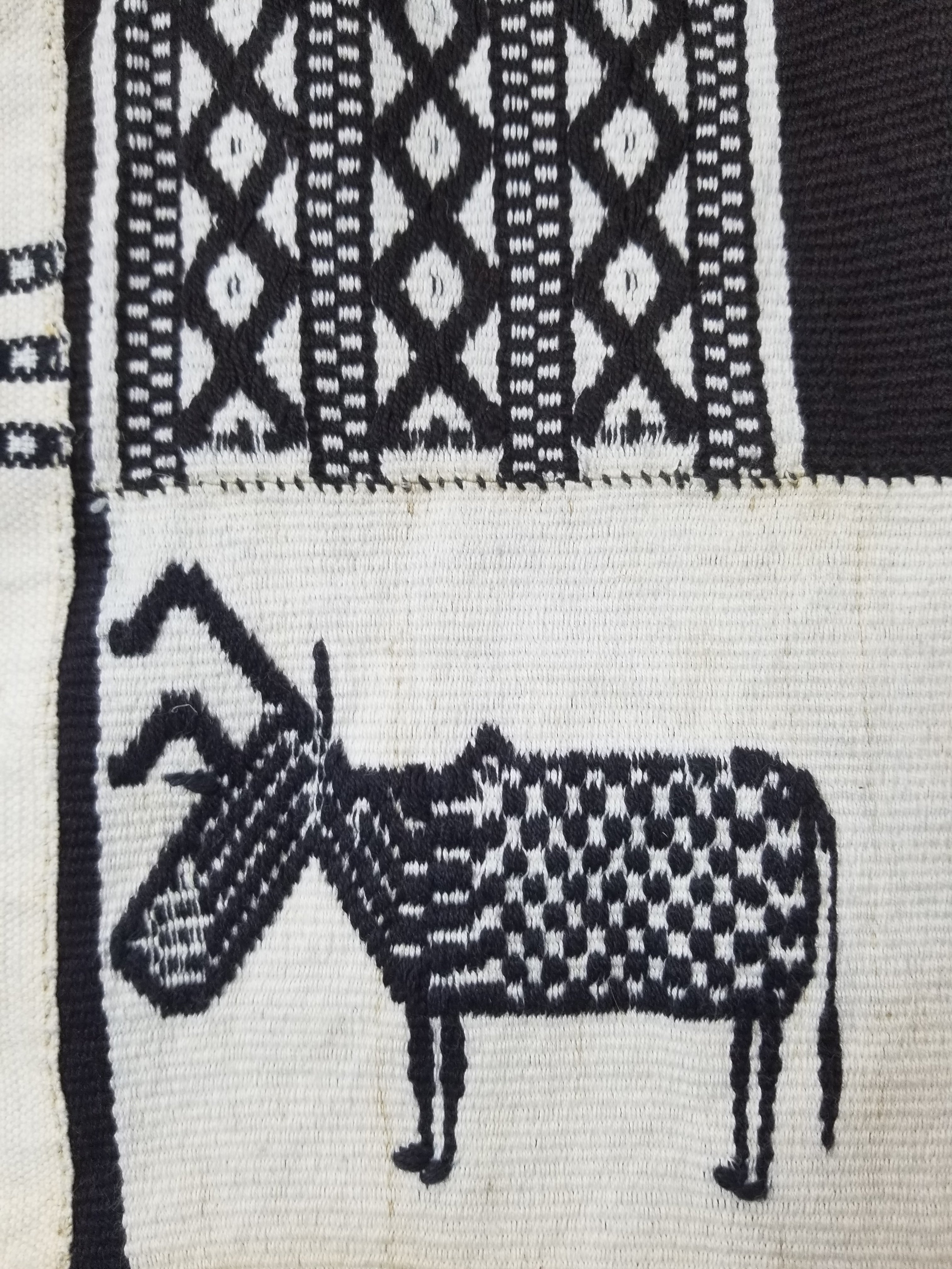 Vintage African Handwoven Mali Blanket Throw 206x130cm