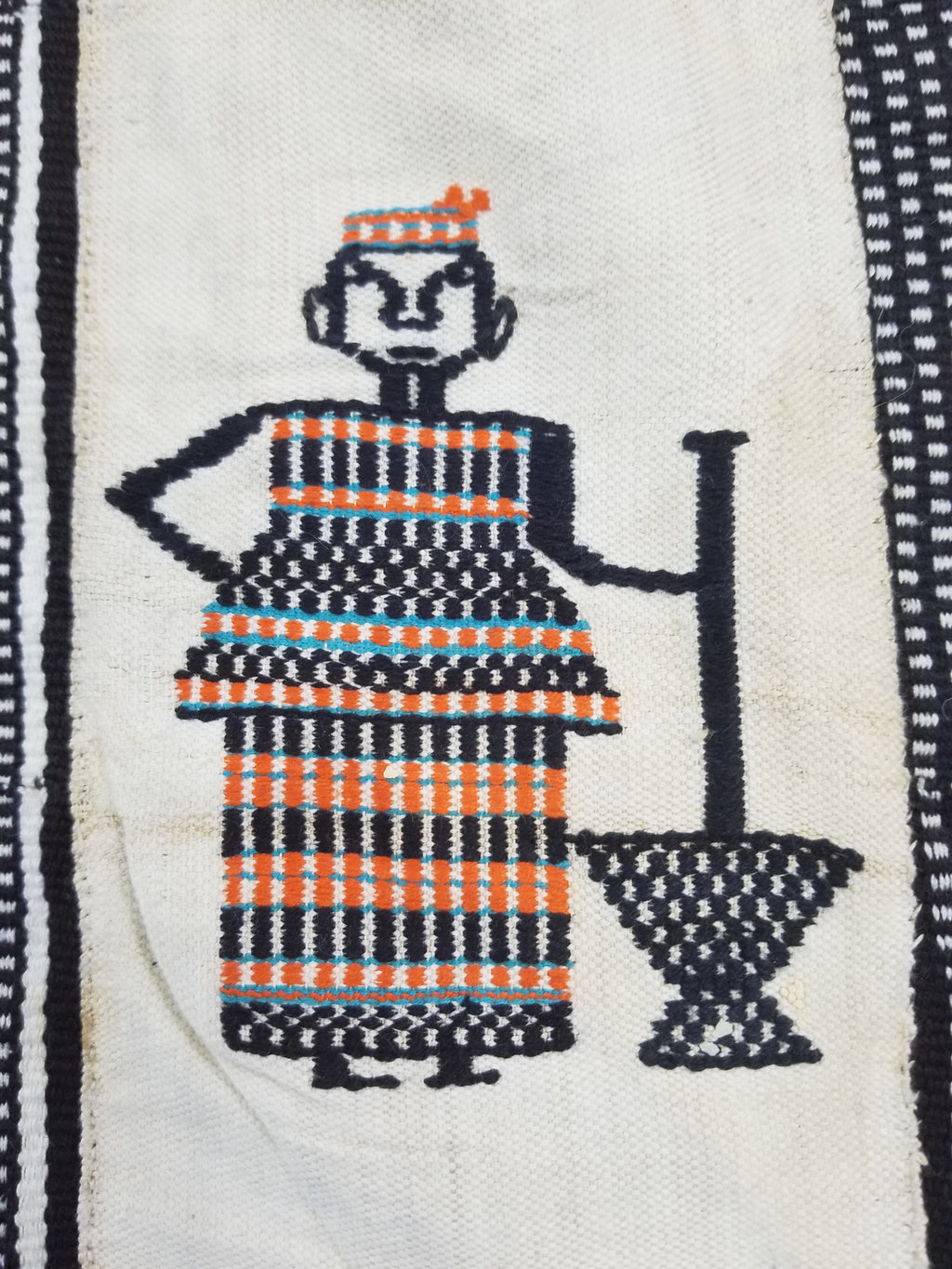 Vintage African Handwoven Mali Blanket Throw 206x130cm
