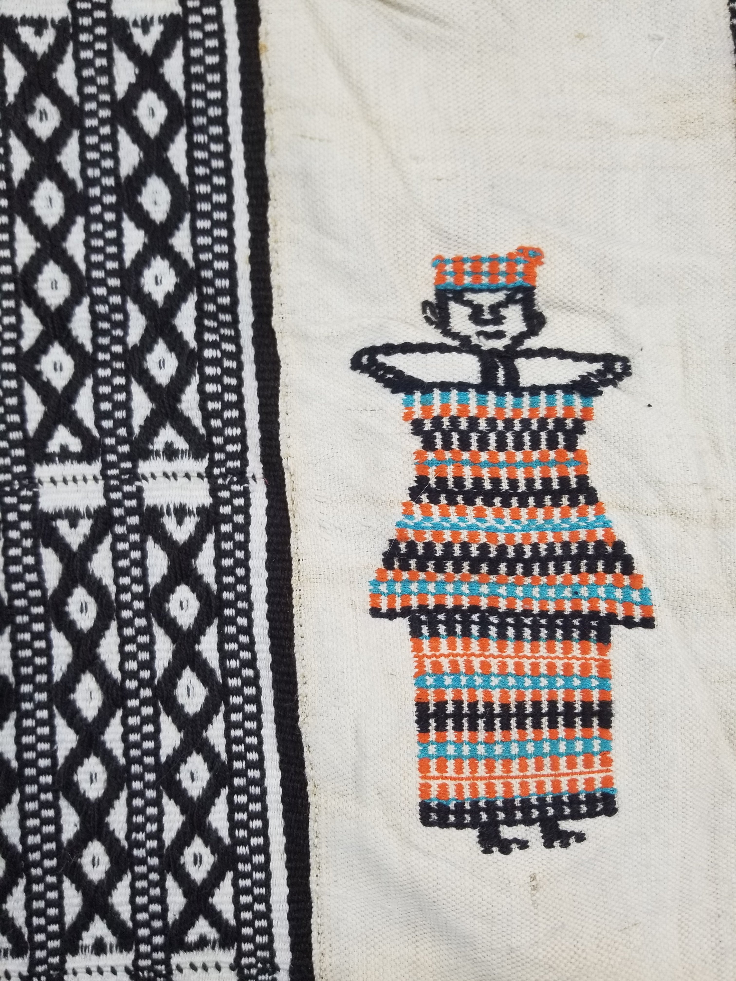 Vintage African Handwoven Mali Blanket Throw 206x130cm