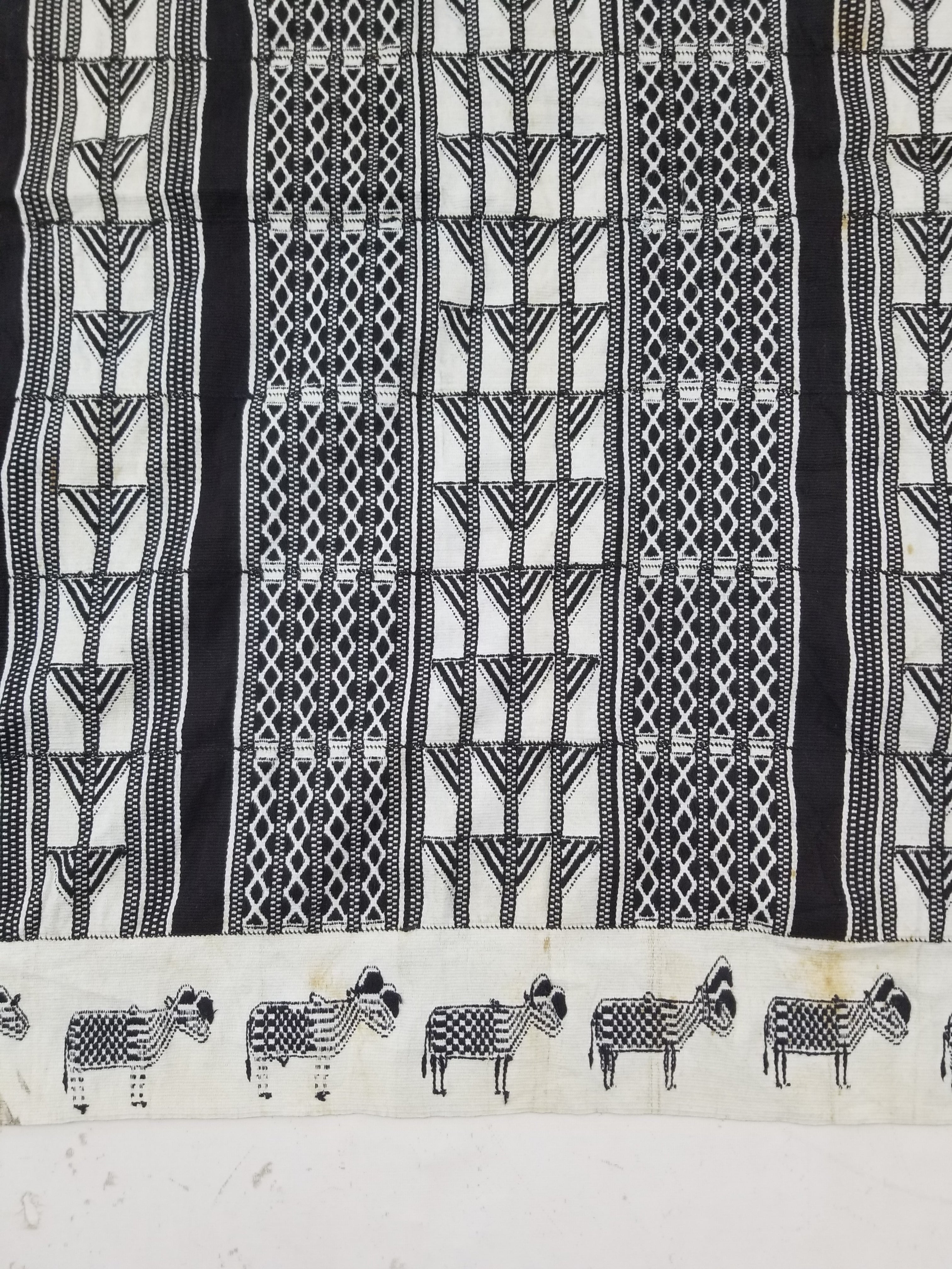 Vintage African Handwoven Mali Blanket Throw 206x130cm