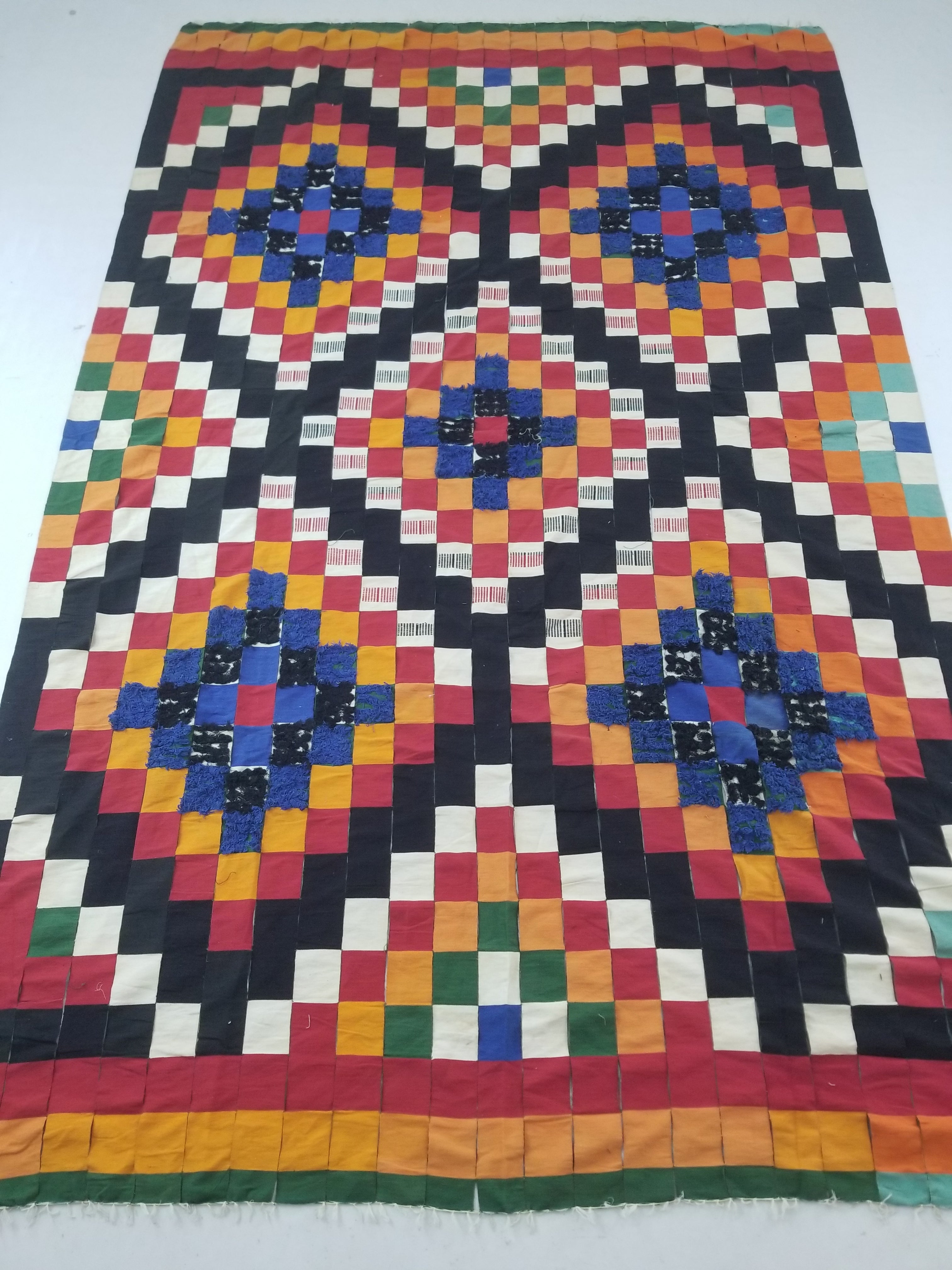 Vintage African Handwoven Ewe Kente Cloth - Ghana Ceremonial Textile 302x195cm