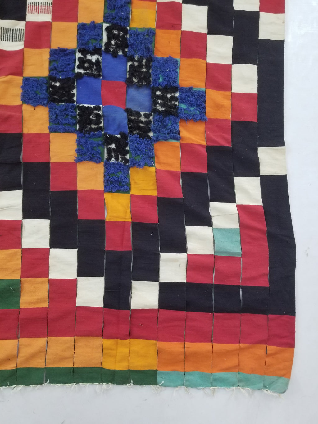 Vintage African Handwoven Ewe Kente Cloth - Ghana Ceremonial Textile 302x195cm