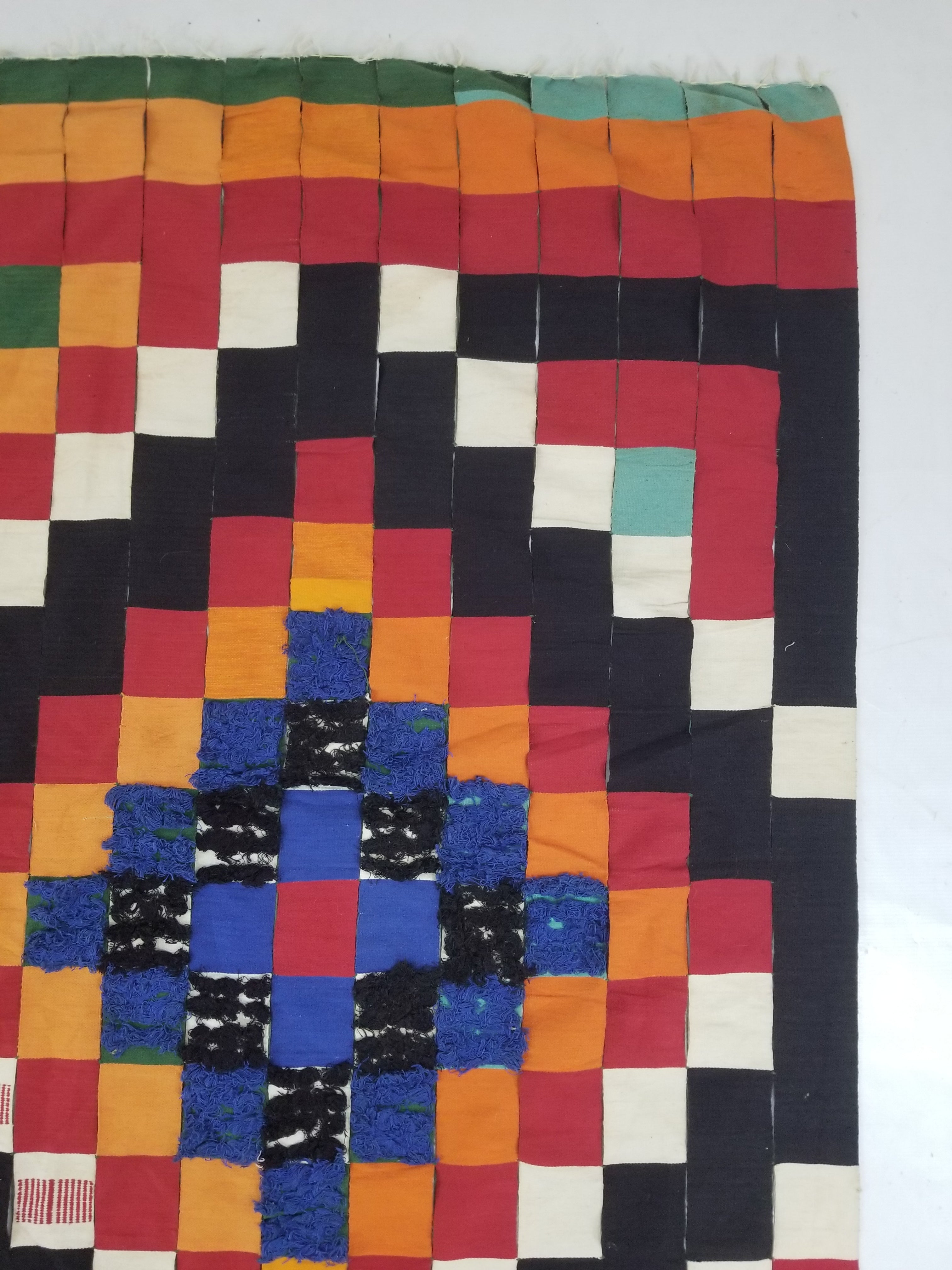 Vintage African Handwoven Ewe Kente Cloth - Ghana Ceremonial Textile 302x195cm