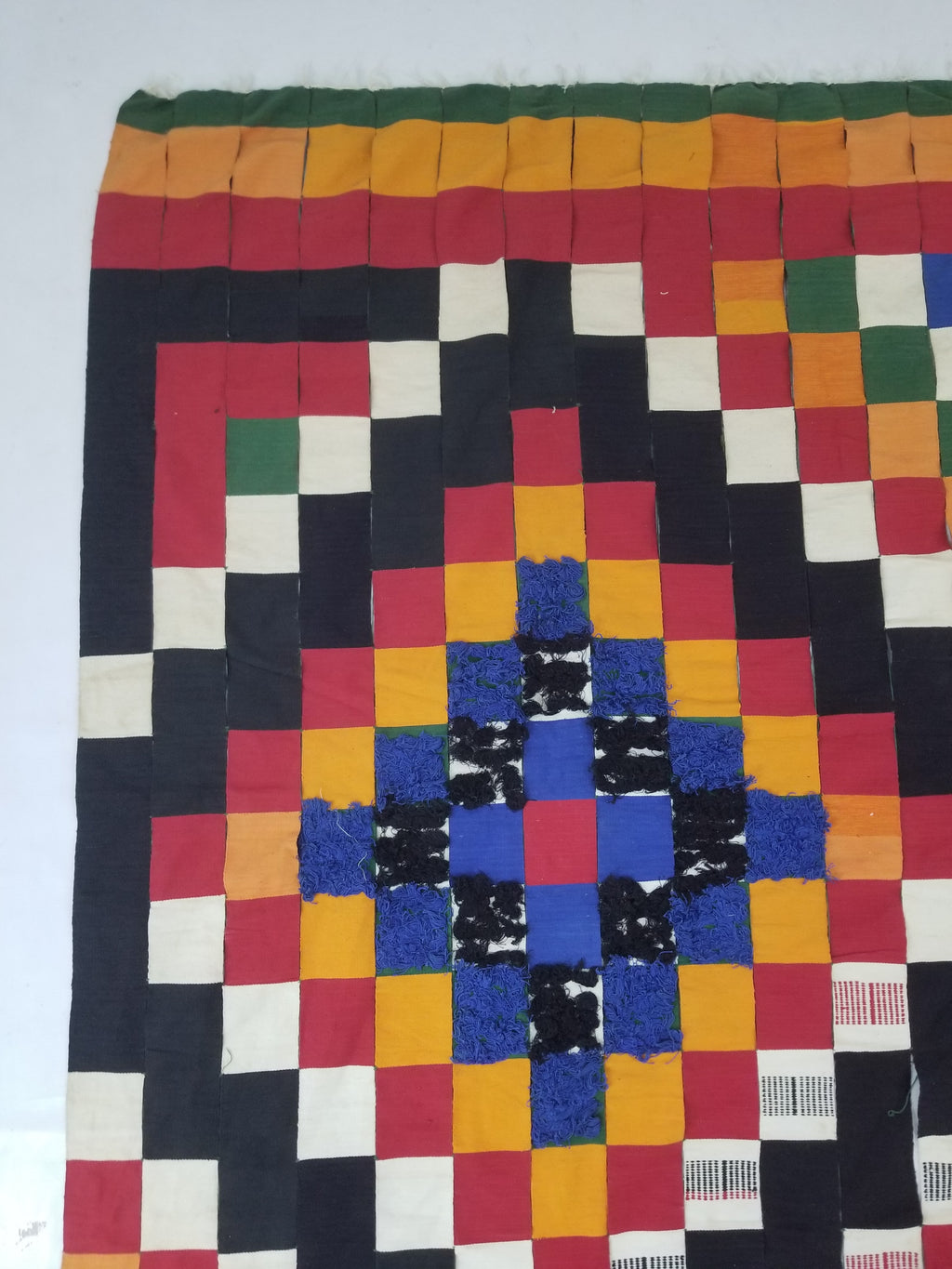 Vintage African Handwoven Ewe Kente Cloth - Ghana Ceremonial Textile 302x195cm