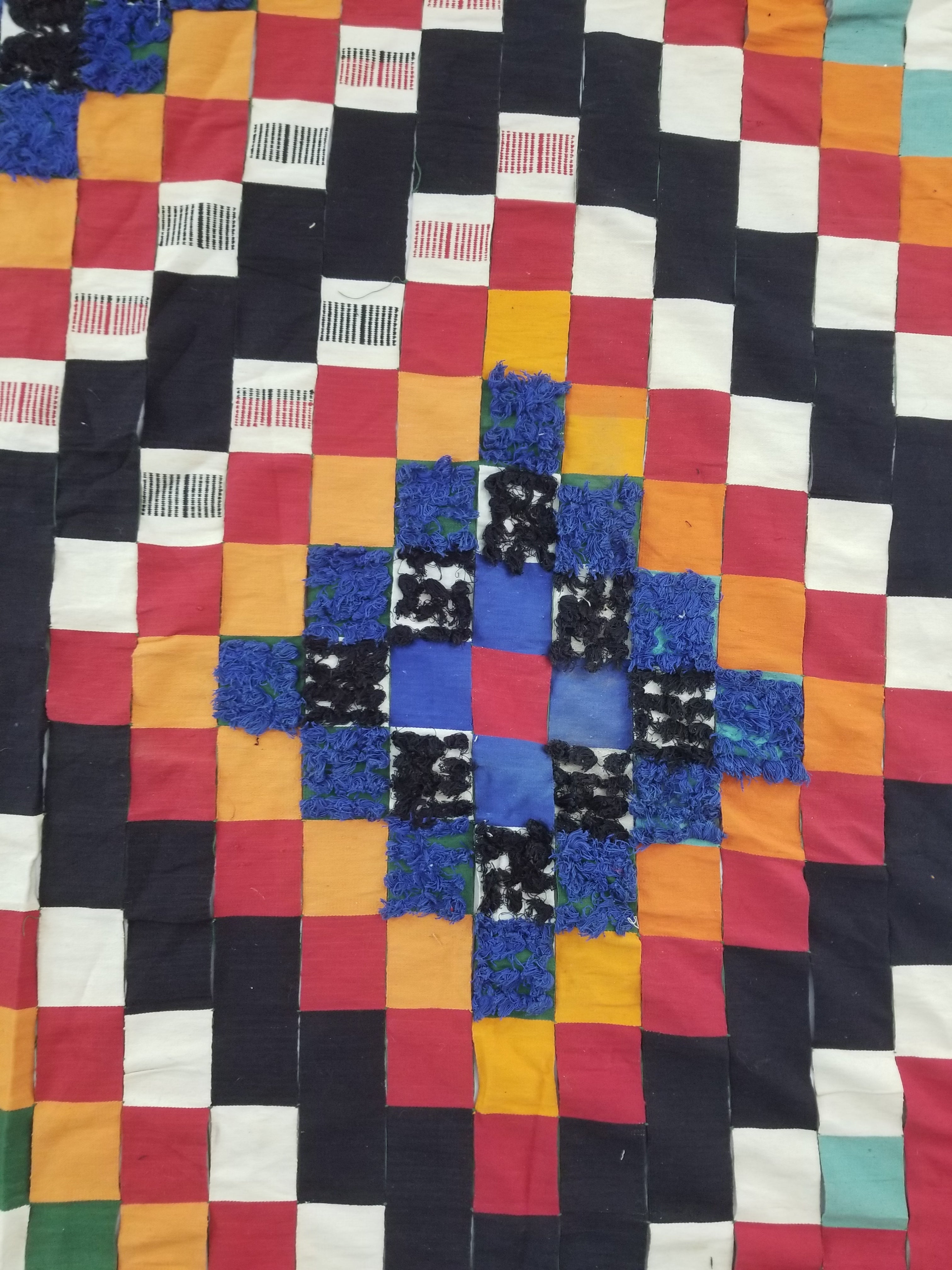 Vintage African Handwoven Ewe Kente Cloth - Ghana Ceremonial Textile 302x195cm
