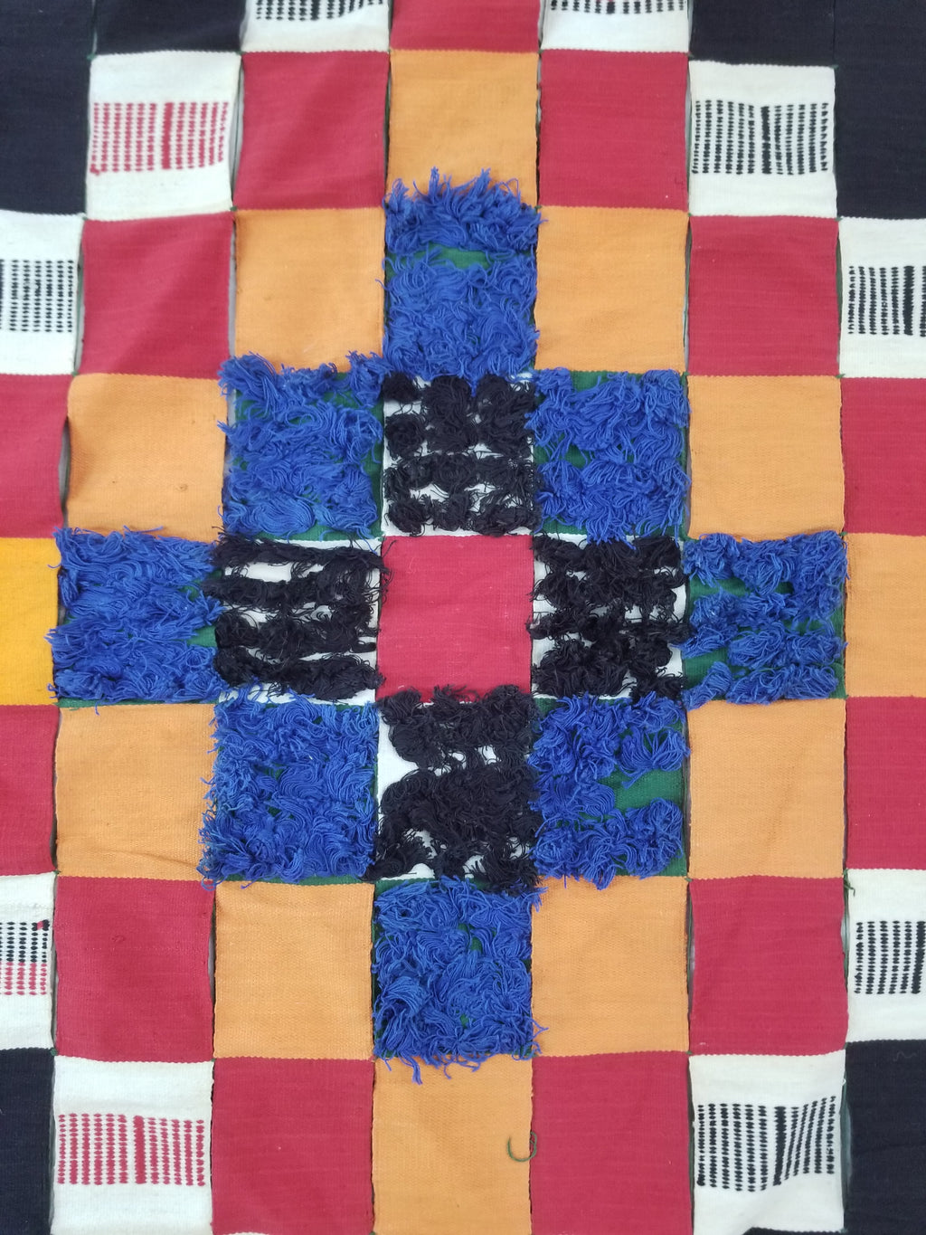 Vintage African Handwoven Ewe Kente Cloth - Ghana Ceremonial Textile 302x195cm