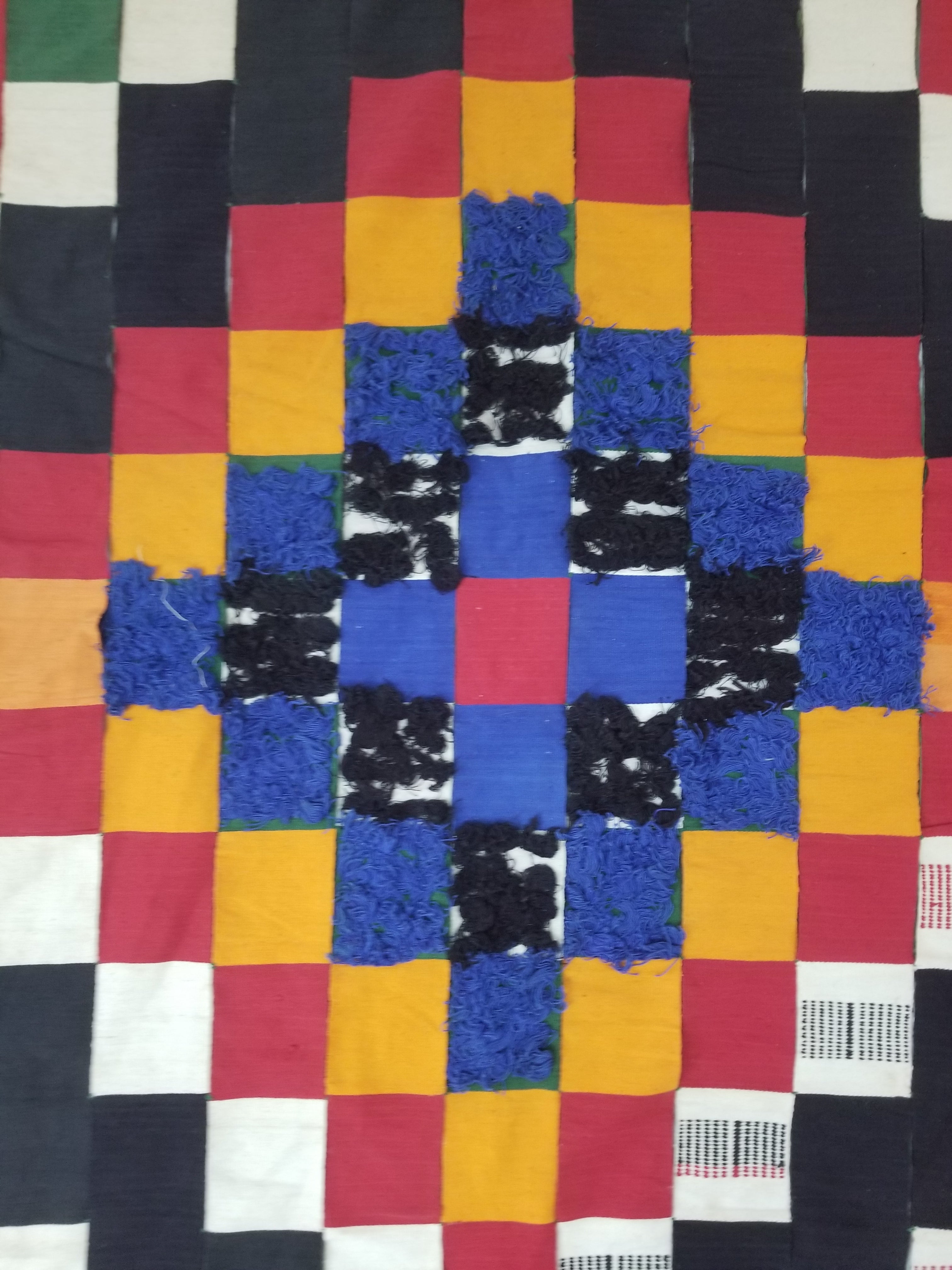Vintage African Handwoven Ewe Kente Cloth - Ghana Ceremonial Textile 302x195cm