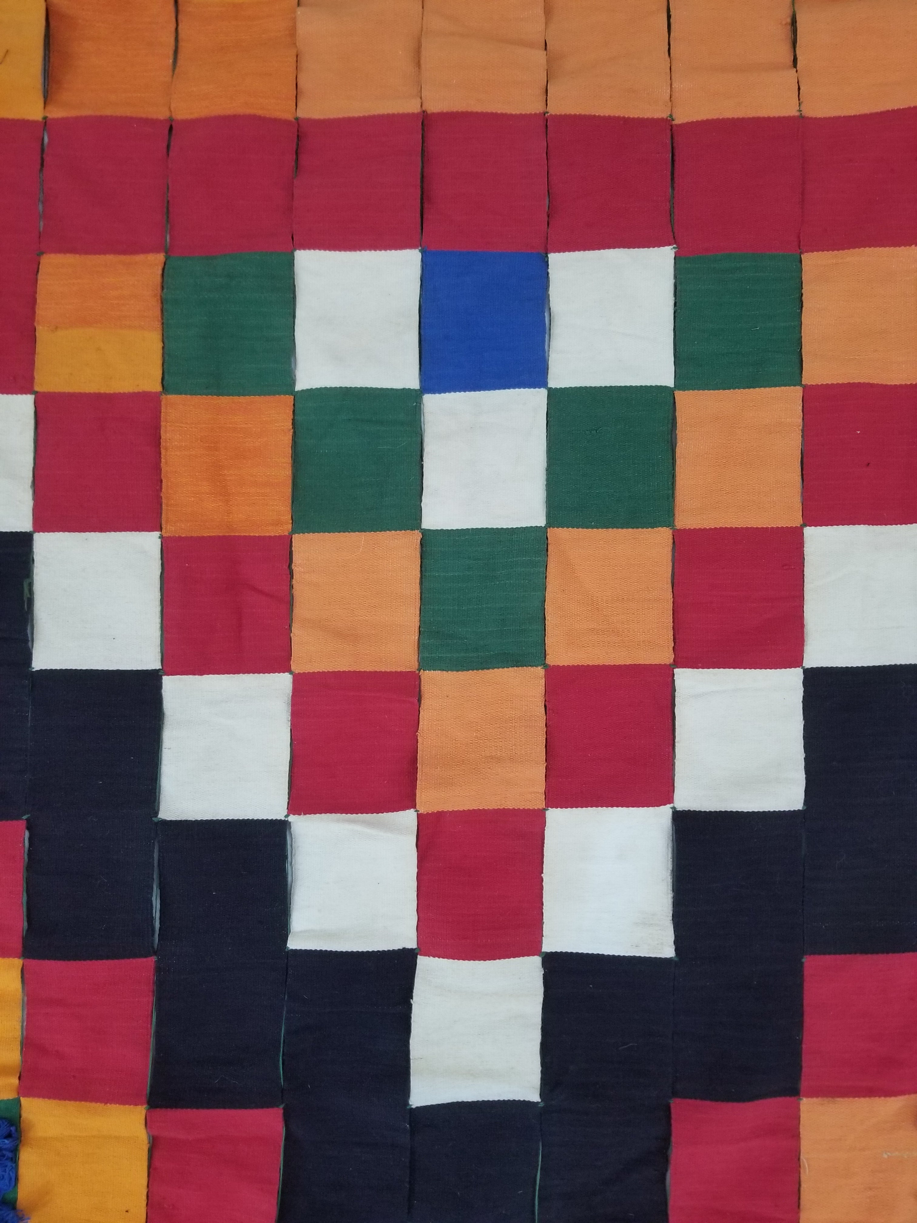 Vintage African Handwoven Ewe Kente Cloth - Ghana Ceremonial Textile 302x195cm