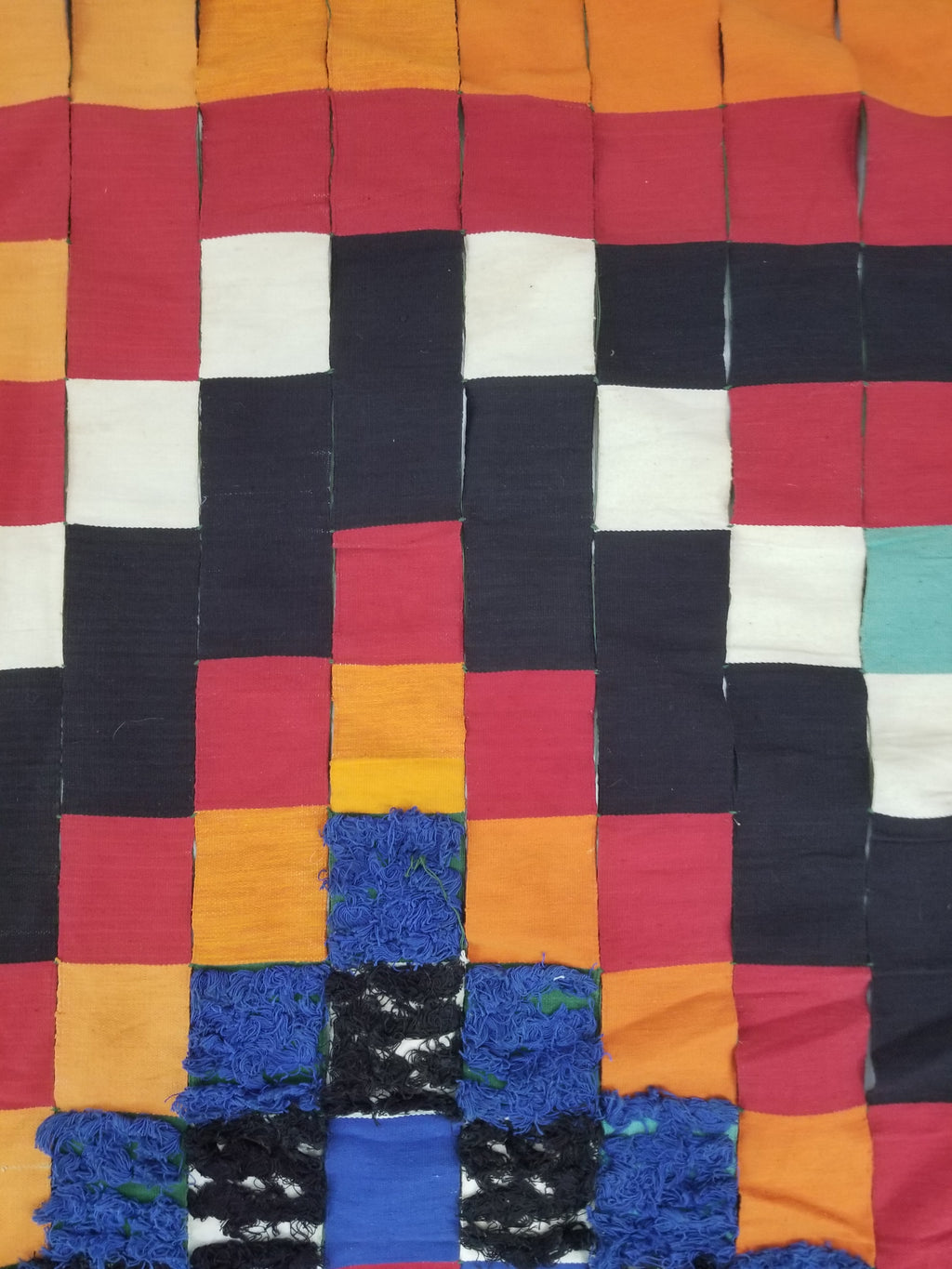 Vintage African Handwoven Ewe Kente Cloth - Ghana Ceremonial Textile 302x195cm