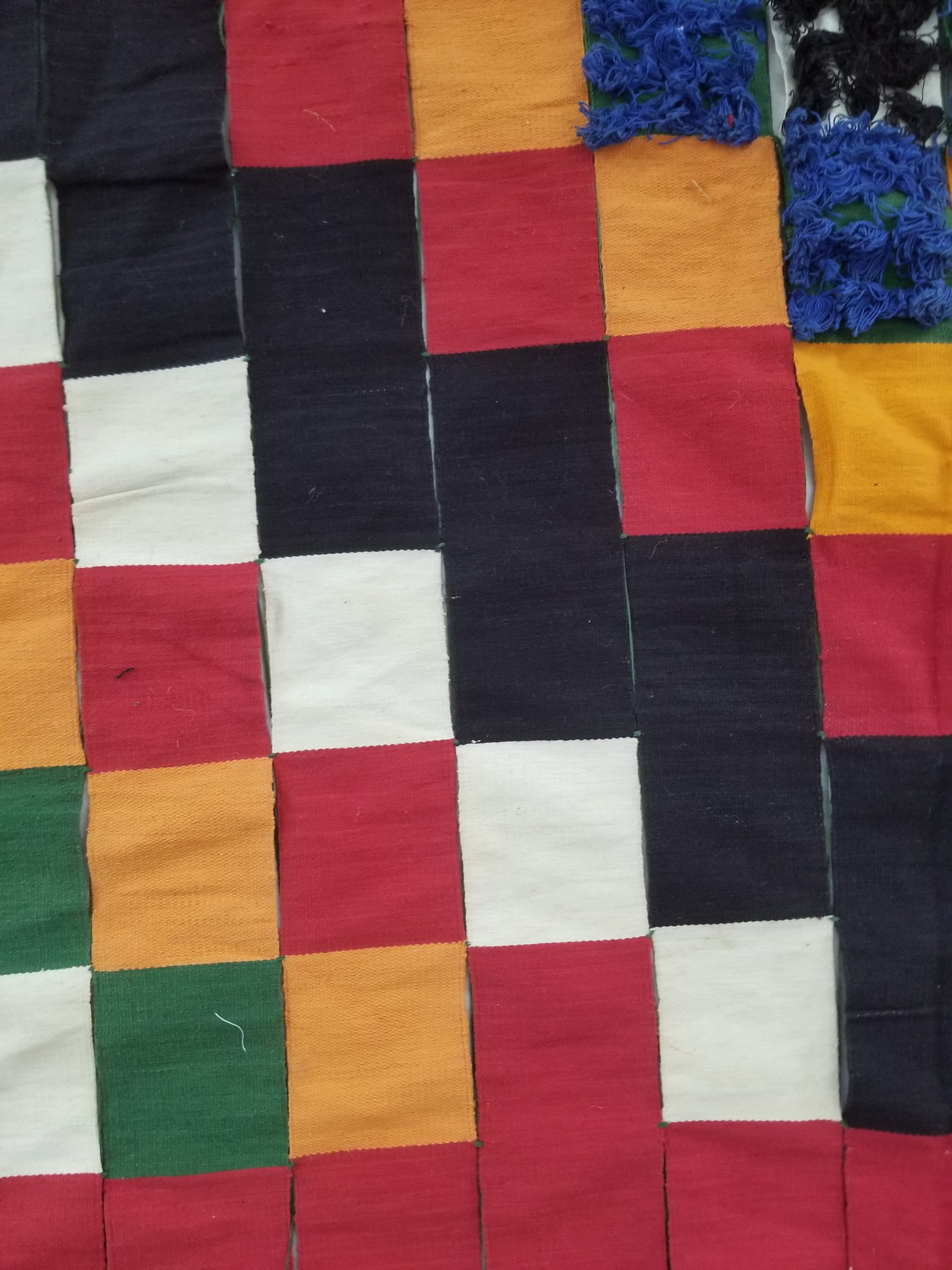 Vintage African Handwoven Ewe Kente Cloth - Ghana Ceremonial Textile 302x195cm
