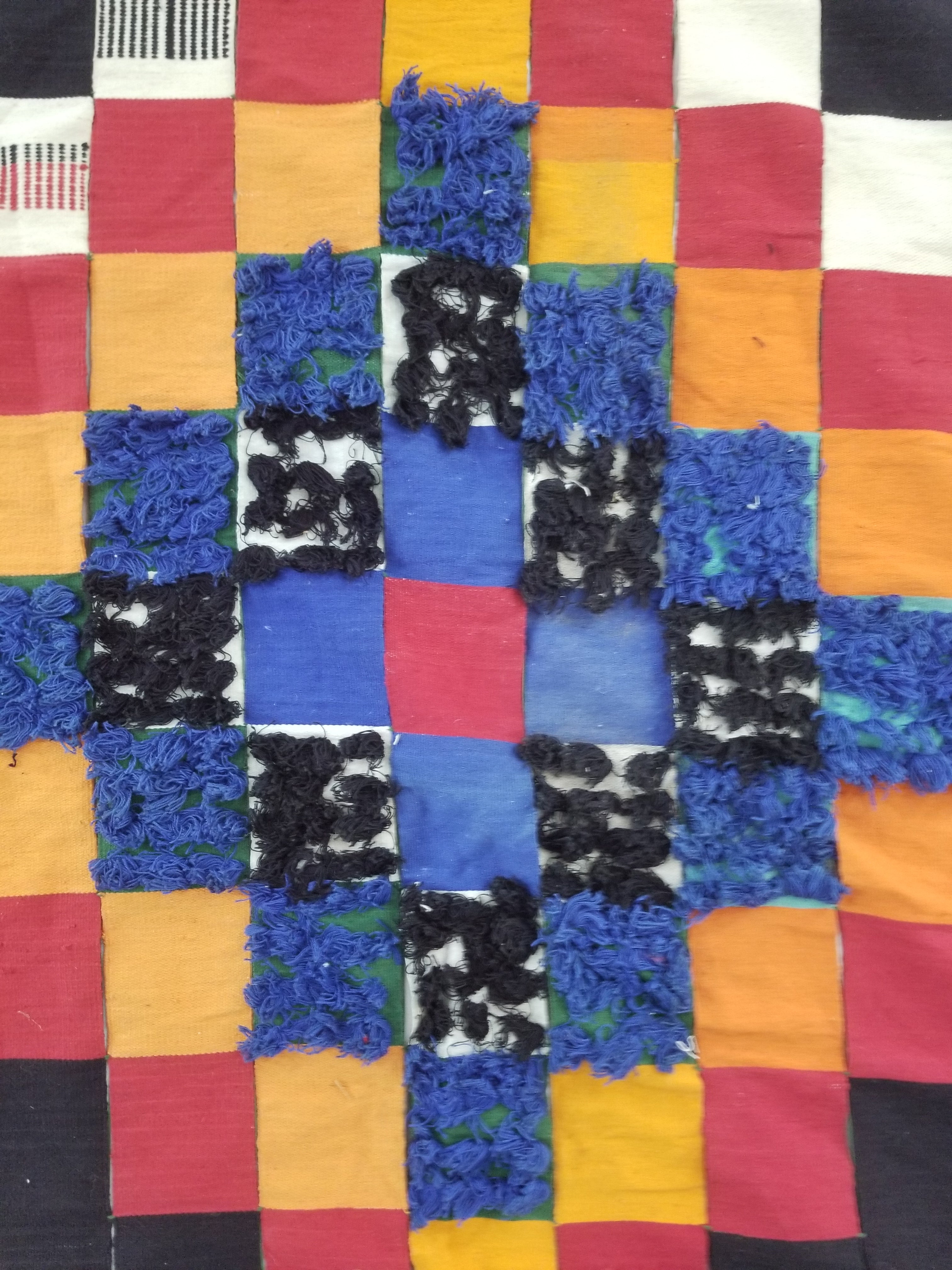 Vintage African Handwoven Ewe Kente Cloth - Ghana Ceremonial Textile 302x195cm