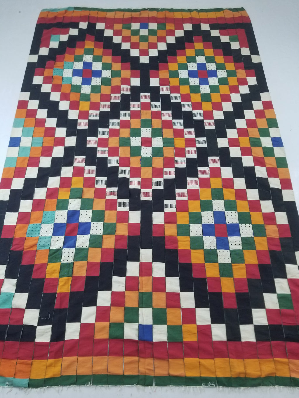 Vintage African Handwoven Ewe Kente Cloth - Ghana Ceremonial Textile 302x195cm
