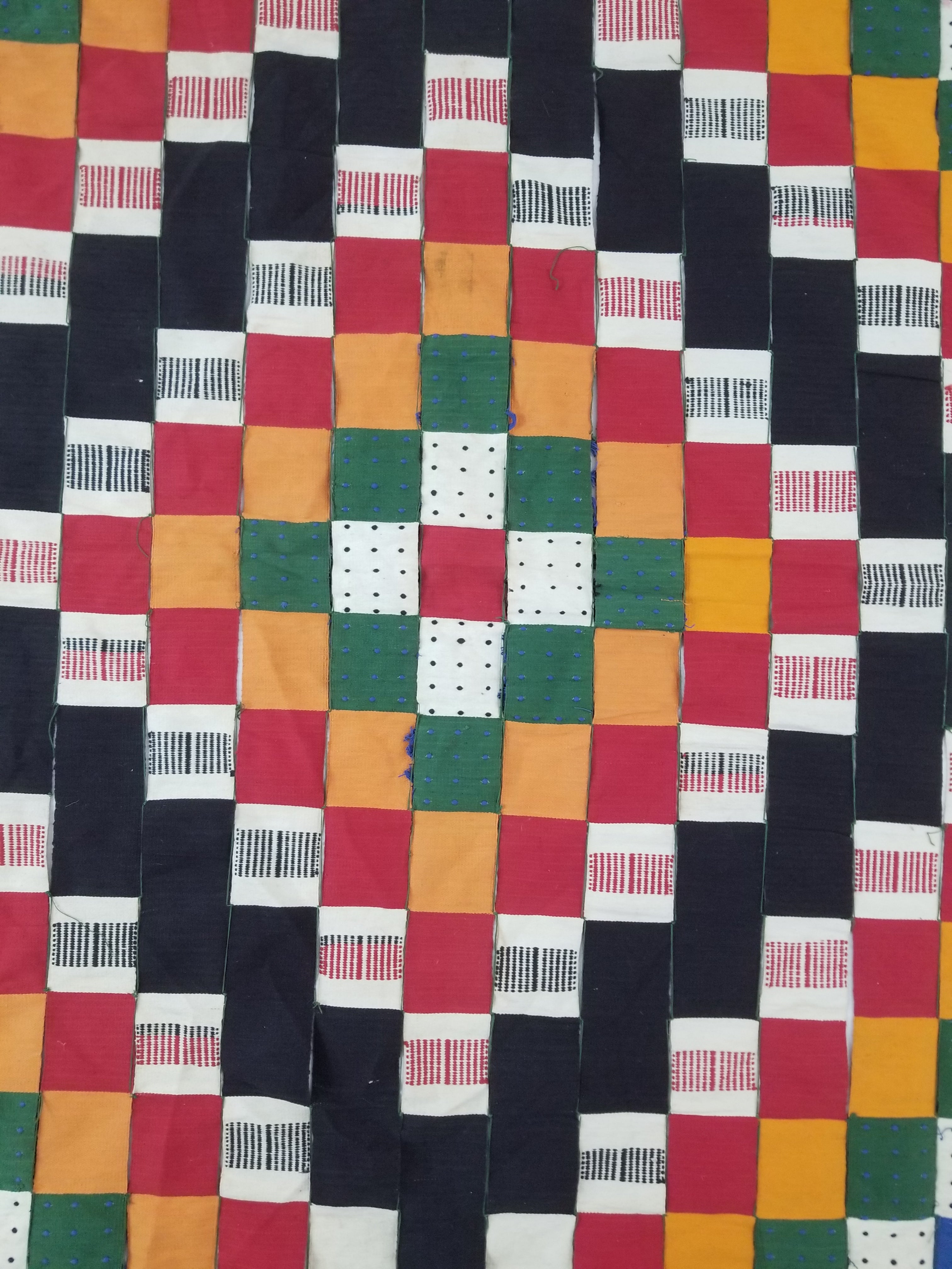 Vintage African Handwoven Ewe Kente Cloth - Ghana Ceremonial Textile 302x195cm
